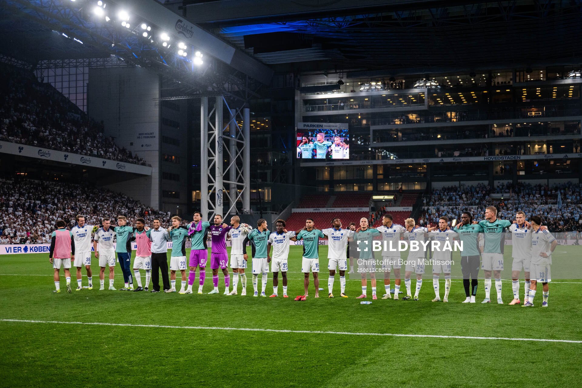 Players of FC Copenhagen celebrate