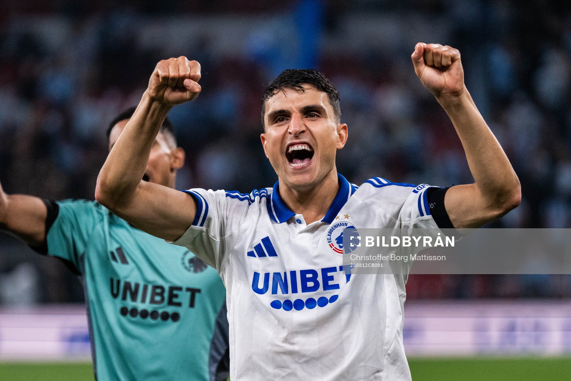 Mohamed Elyounoussi of FC Copenhagen celebrates