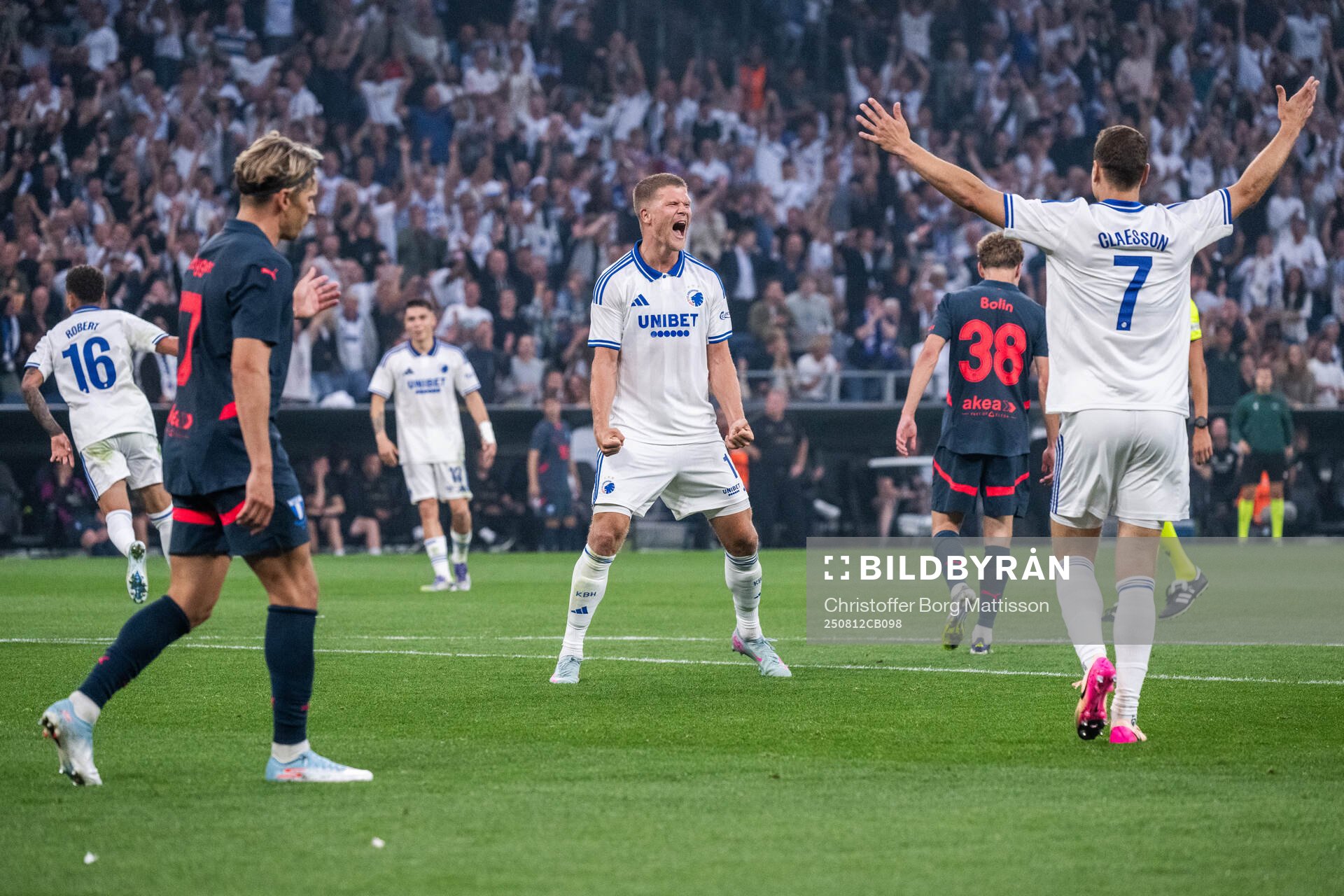 Andreas Cornelius and Viktor Claesson of FC Copenhagen