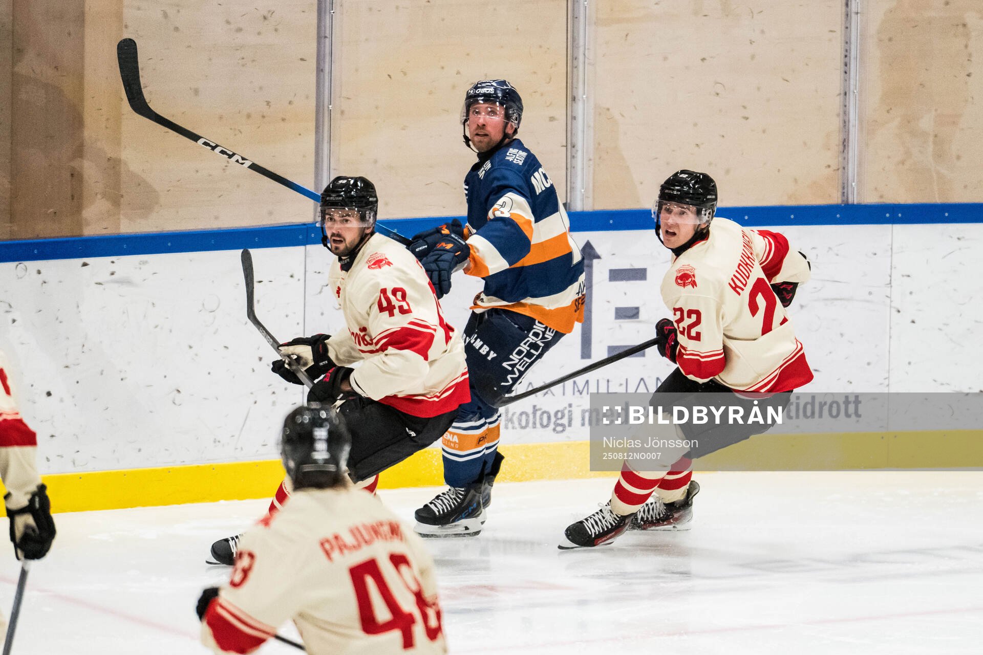 Malmö Redhawks Lauri Pajuniemi, Petter Vesterheim och