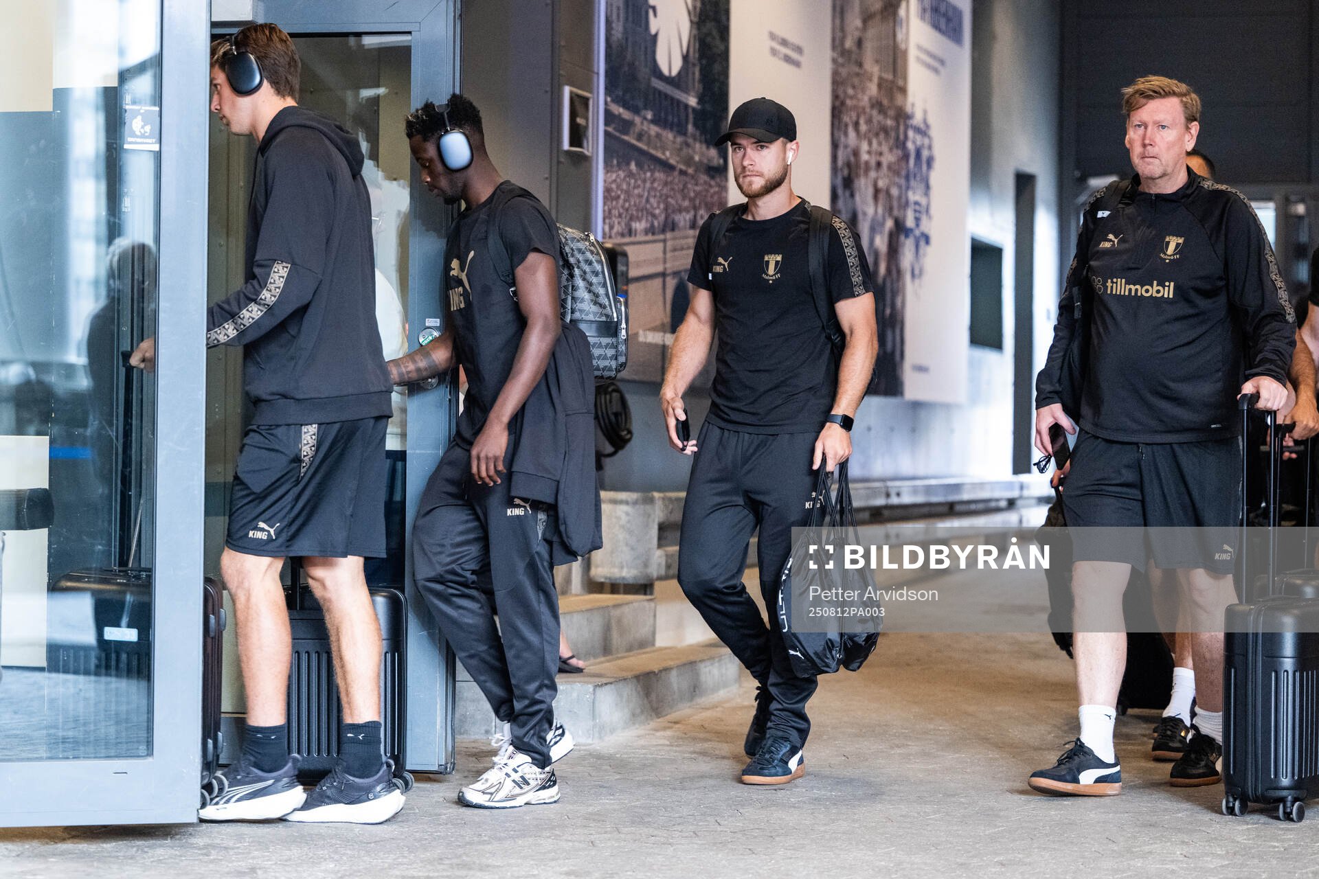 Gabriel Busanello of Malmö FF arrive at the arena