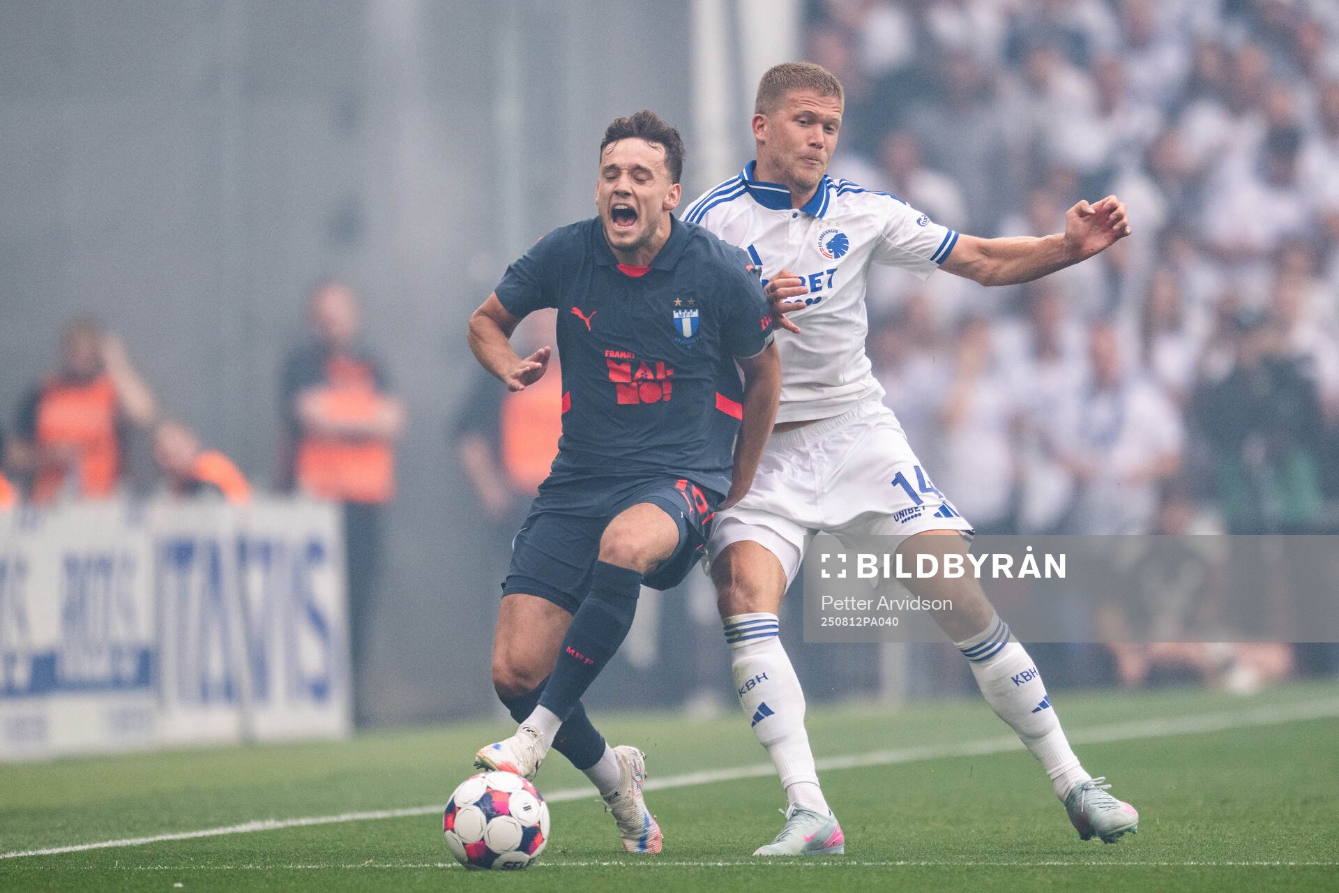 Colin Rösler of Malmö FF and Andreas Cornelius of FC