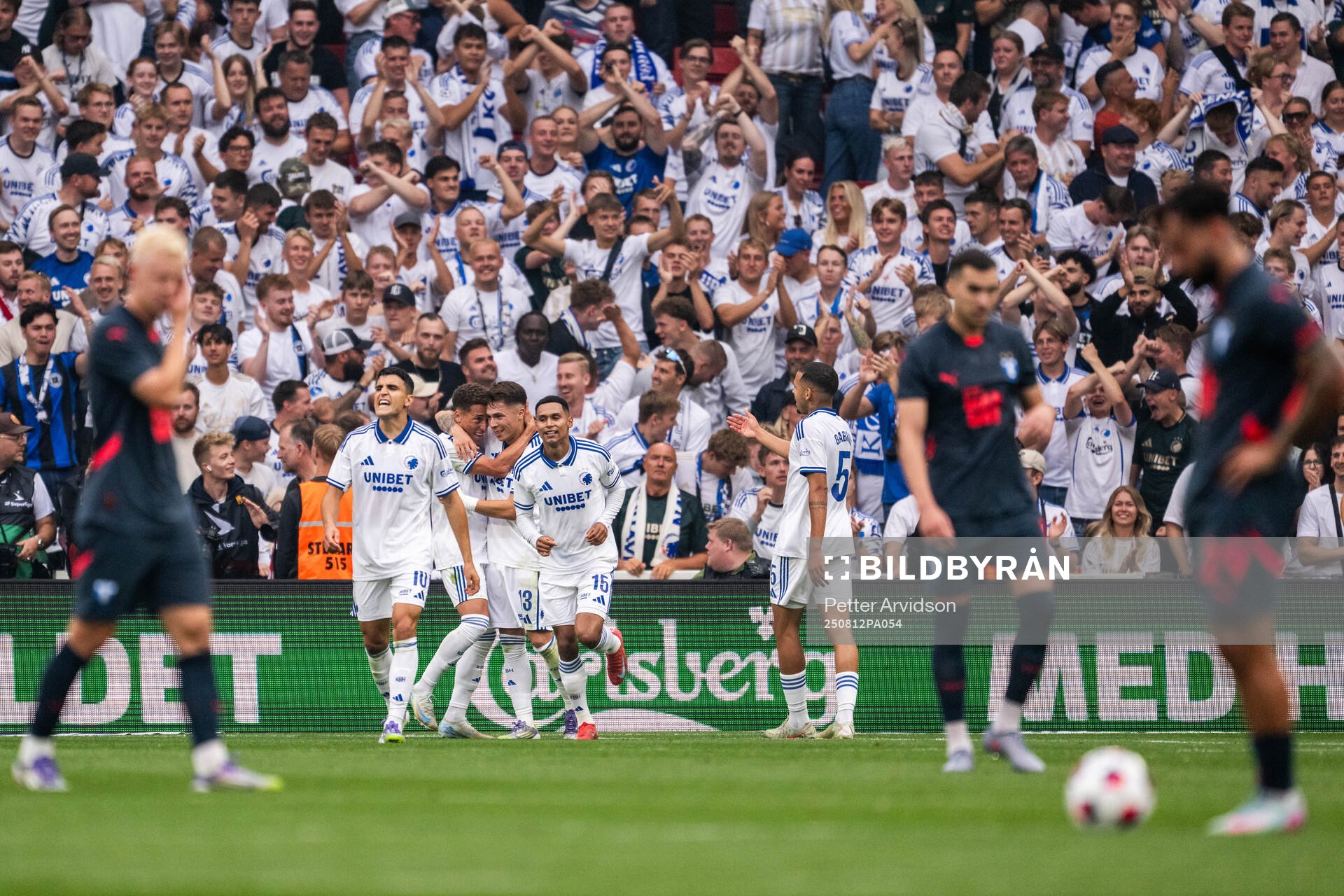 Rodrigo Huescas of FC Copenhagen celebrates with team mates