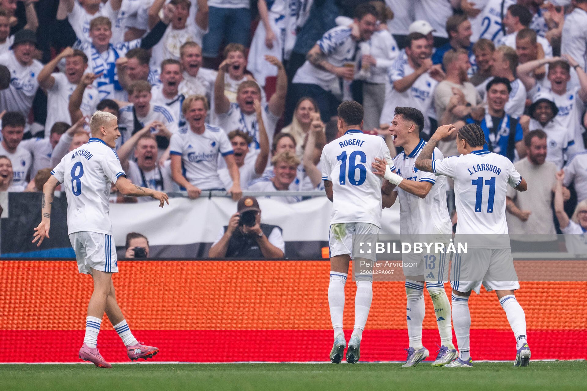 Robert and Rodrigo Huescas of FC Copenhagen celebrates
