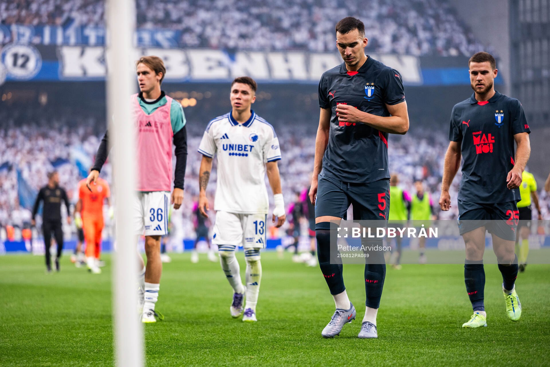 Andrej Djuric and Gabriel Busanello of Malmö FF look