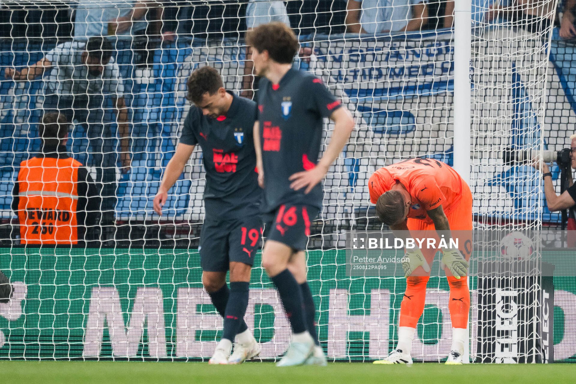 Goalkeeper Robin Olsen of Malmö FF looks dejected