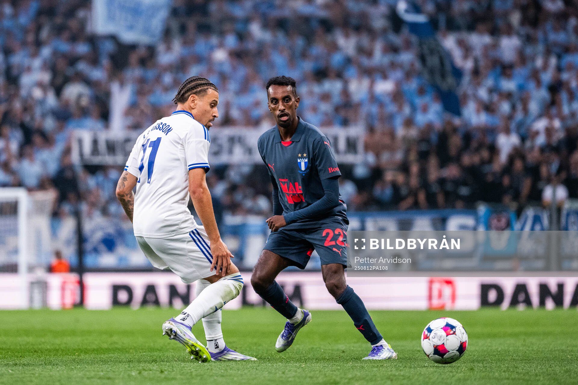 Jordan Larsson of FC Copenhagen and Taha Ali of Malmö FF