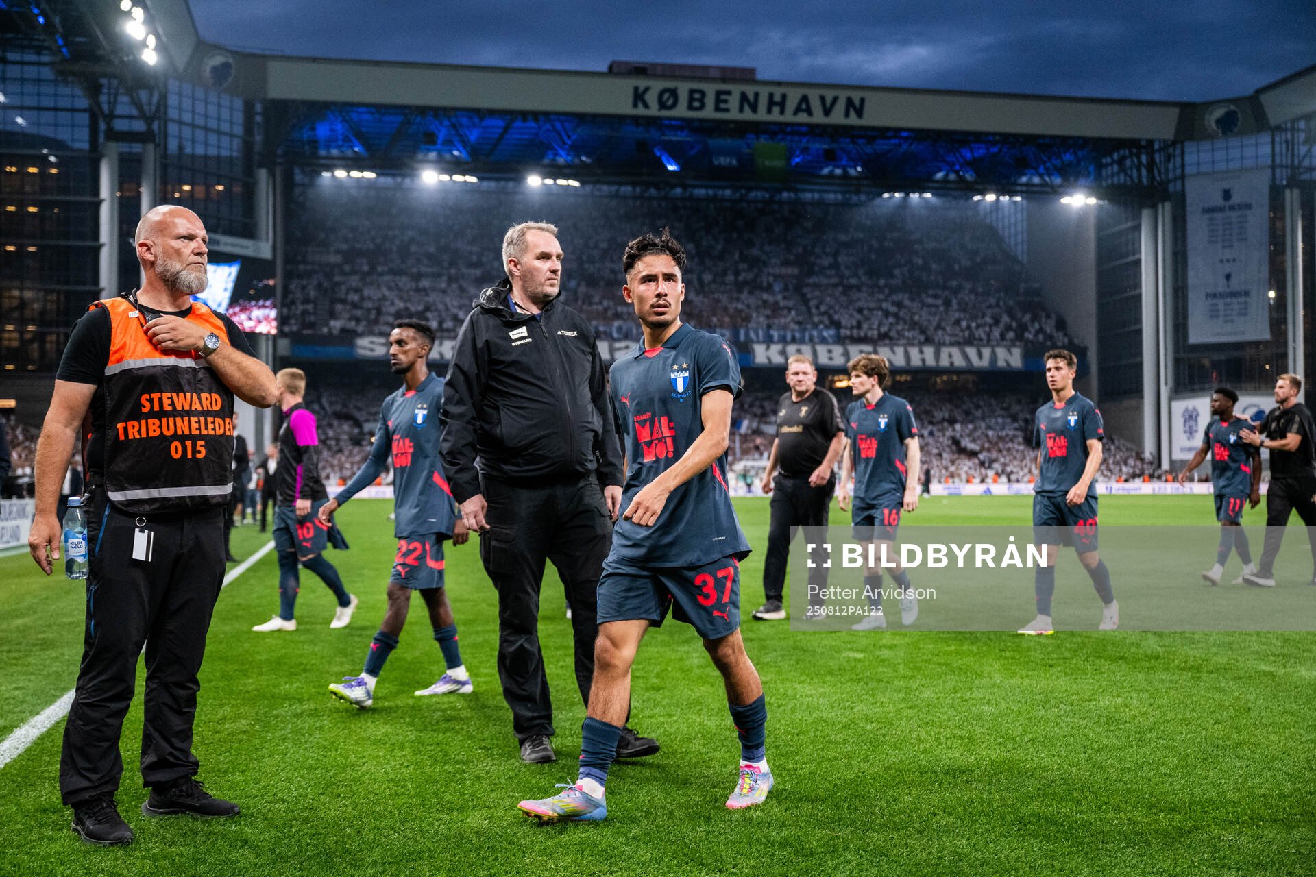 Adrian Skogmar of Malmö FF looks dejected