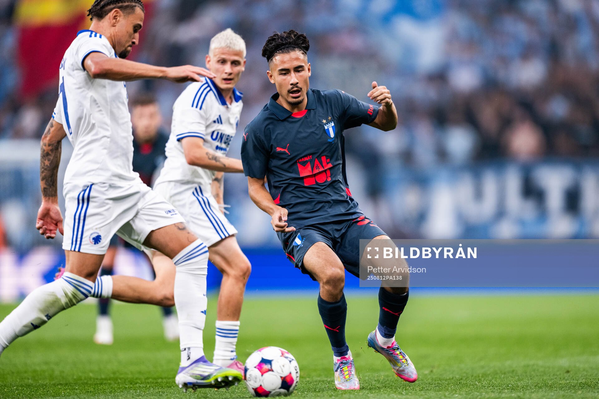 Jordan Larsson of FC Copenhagen and Adrian Skogmar of