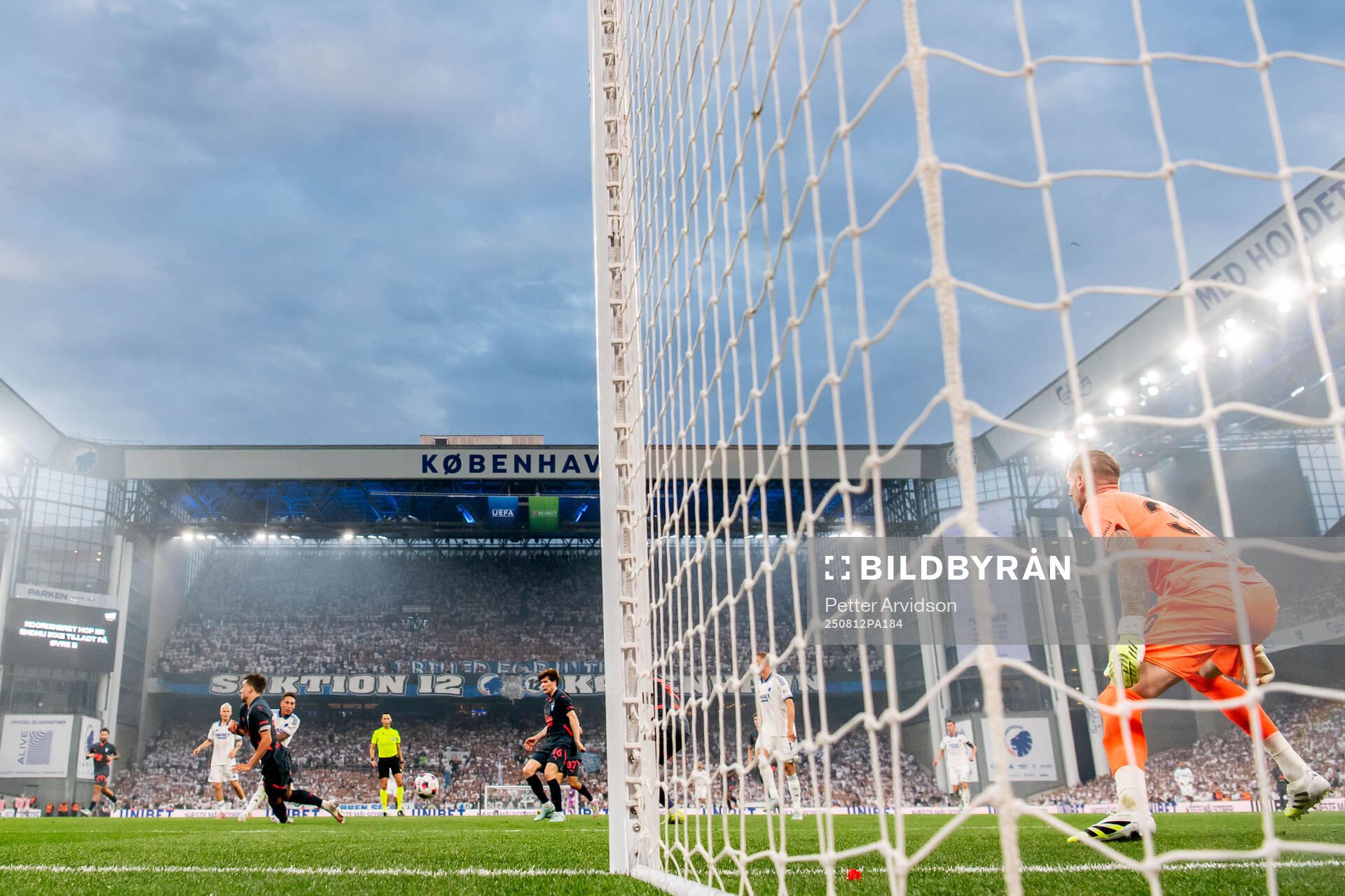 Robert of FC Copenhagen scores the 5-0 goal against Colin
