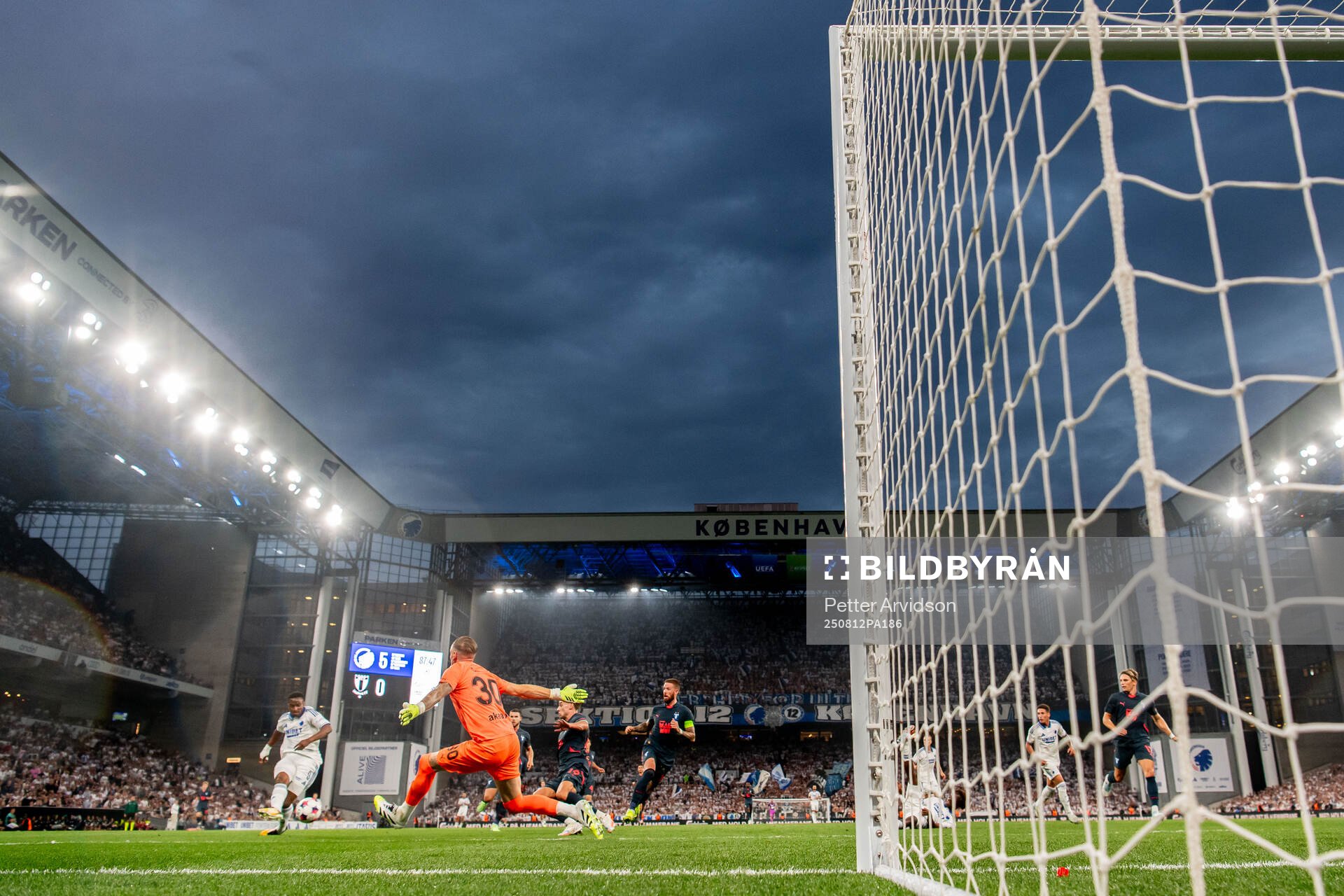 Youssoufa Moukoko of FC Copenhagen with a chance against