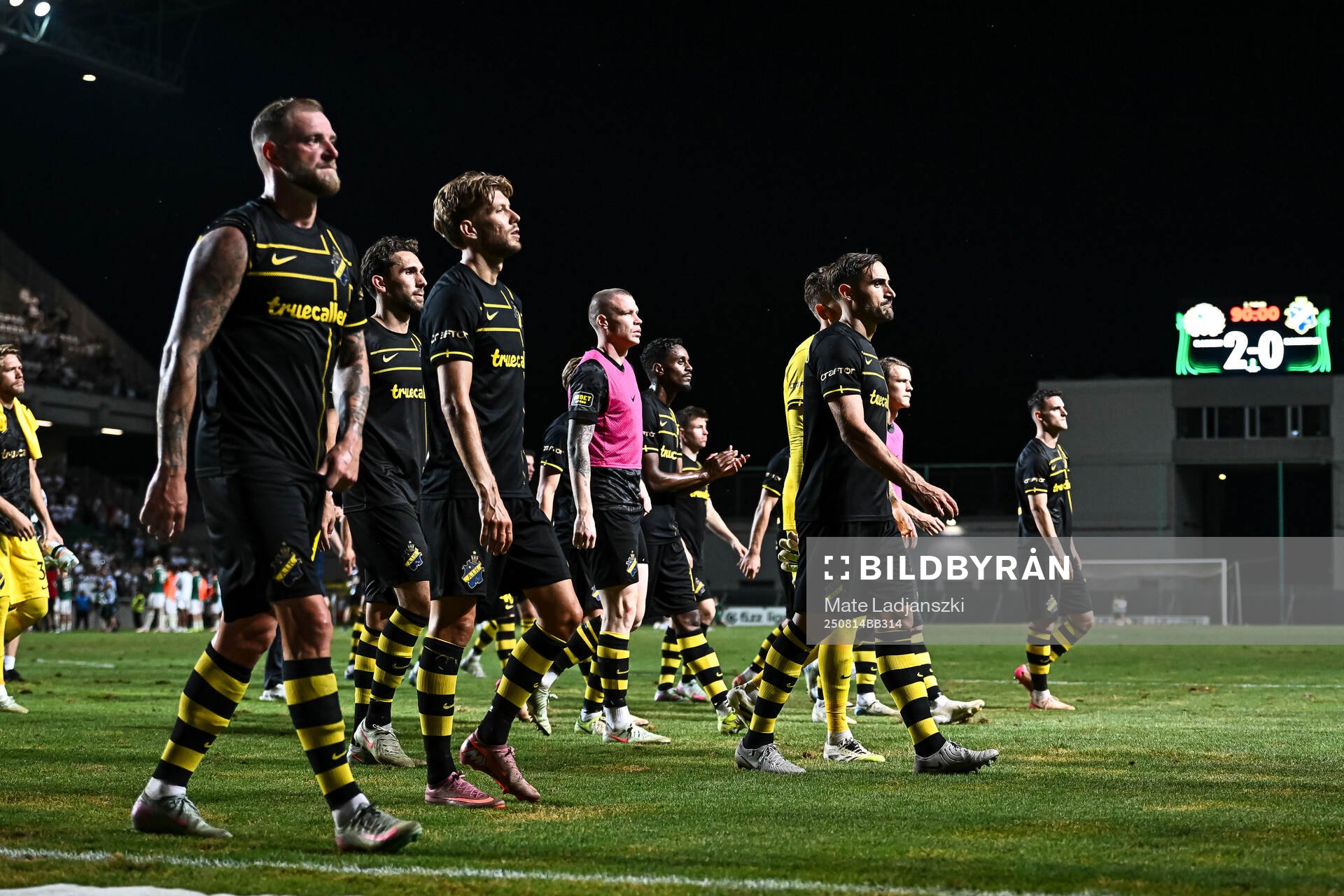 Players of AIK look dejected
