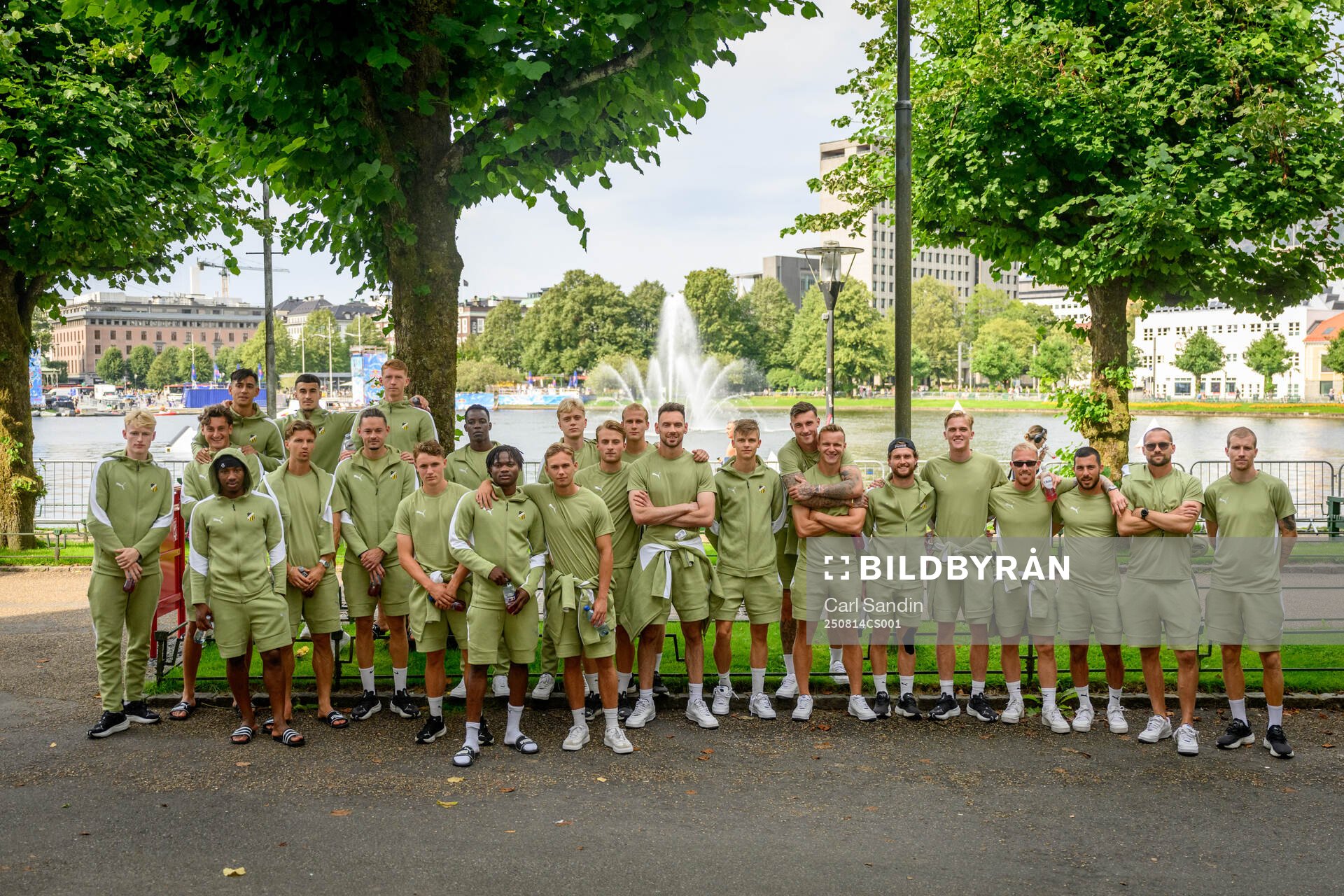 The players pose for a photo
