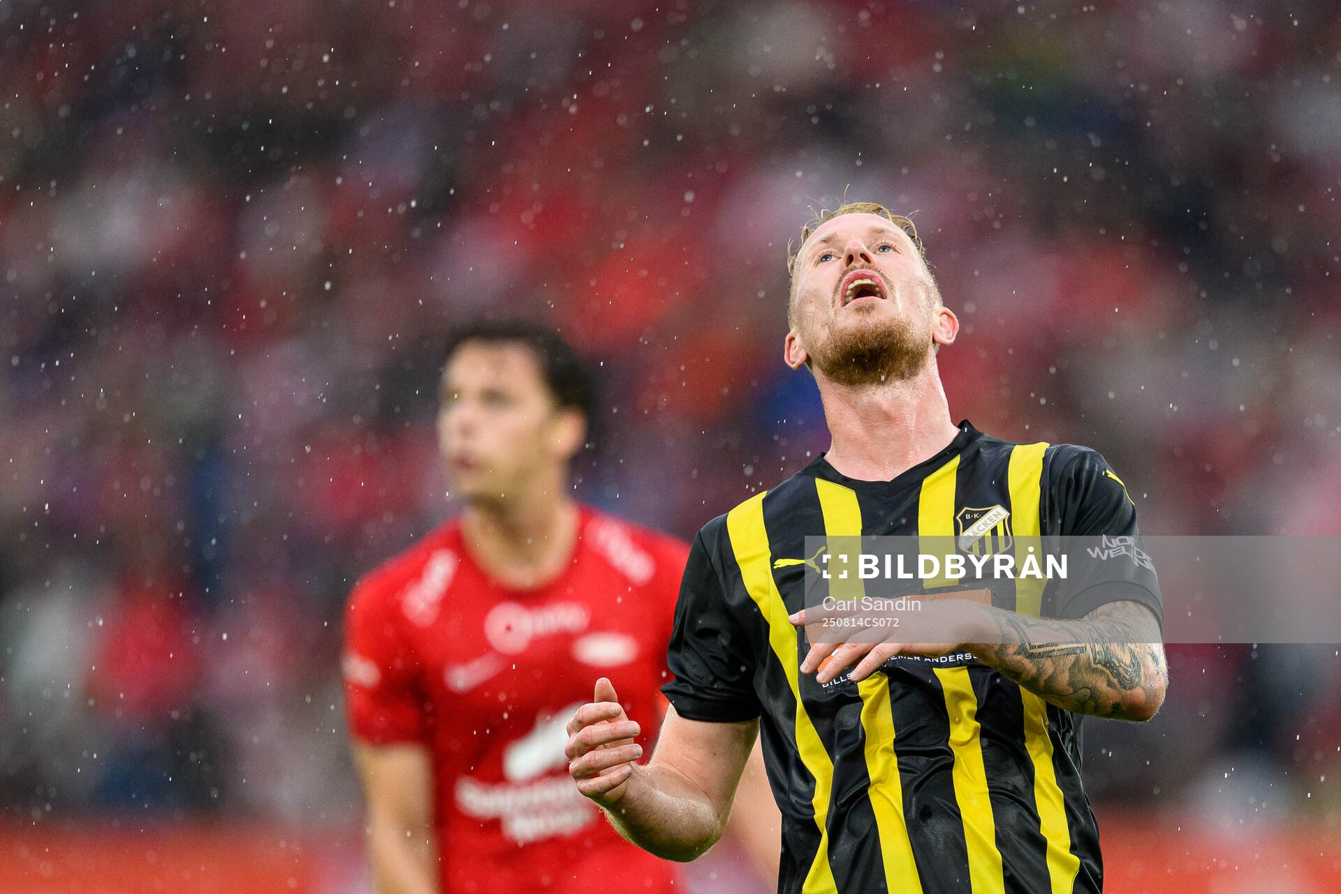 Mikkel Rygaard Jensen of Häcken looks dejected