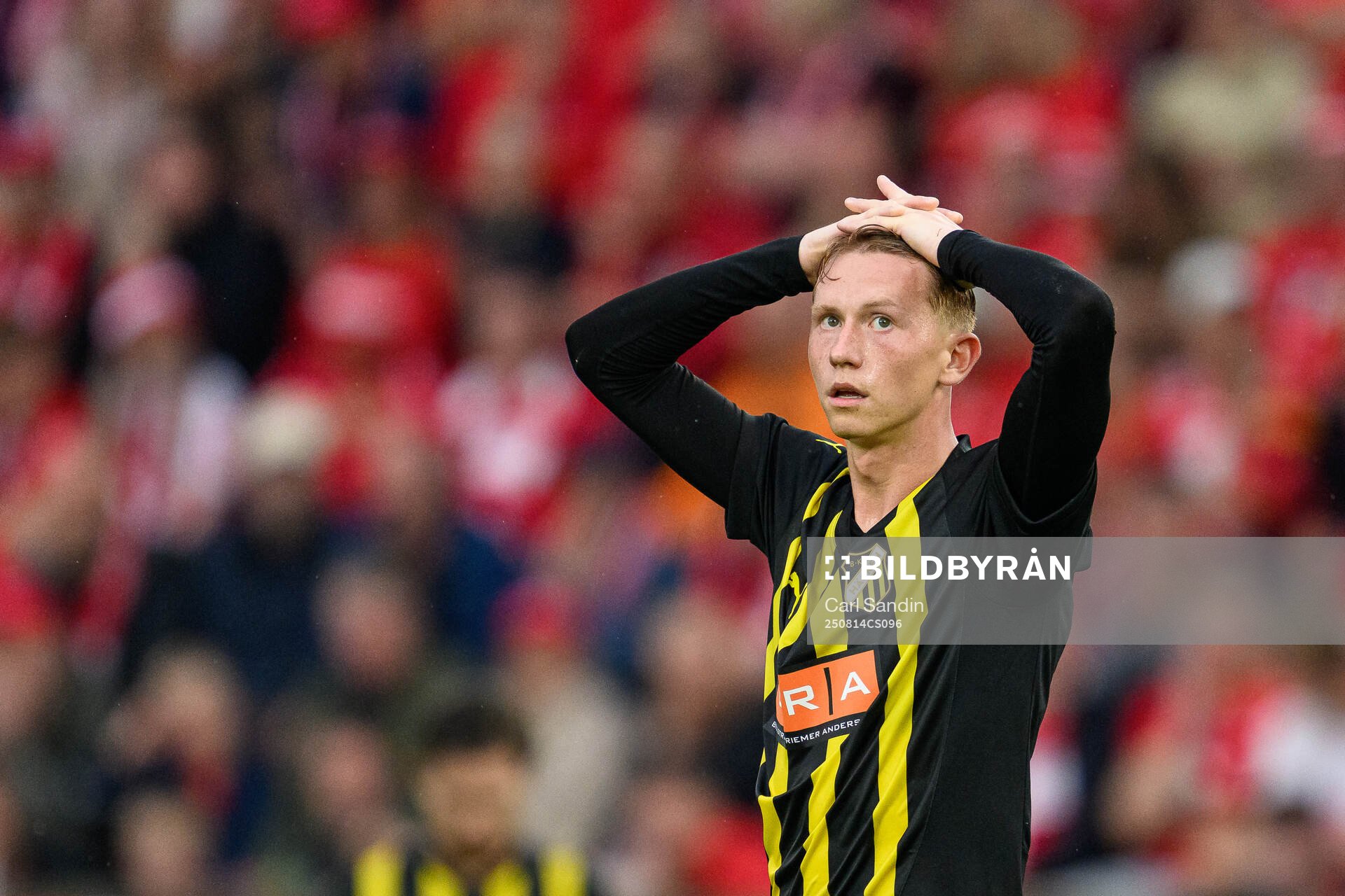 Julius Lindberg of Häcken looks dejected