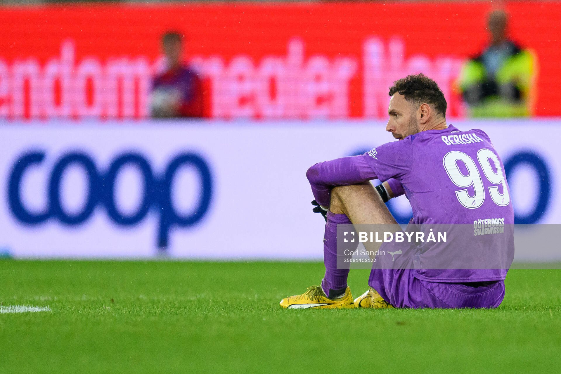 Goalkeeper Etrit Berisha of Häcken looks dejected
