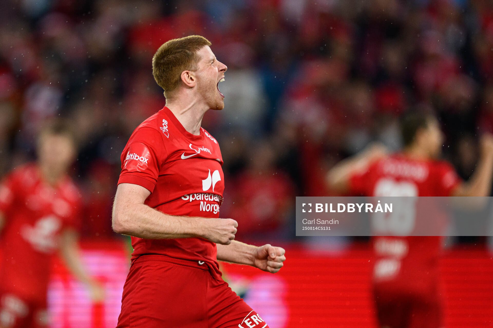 Thore Pedersen of Brann celebrates