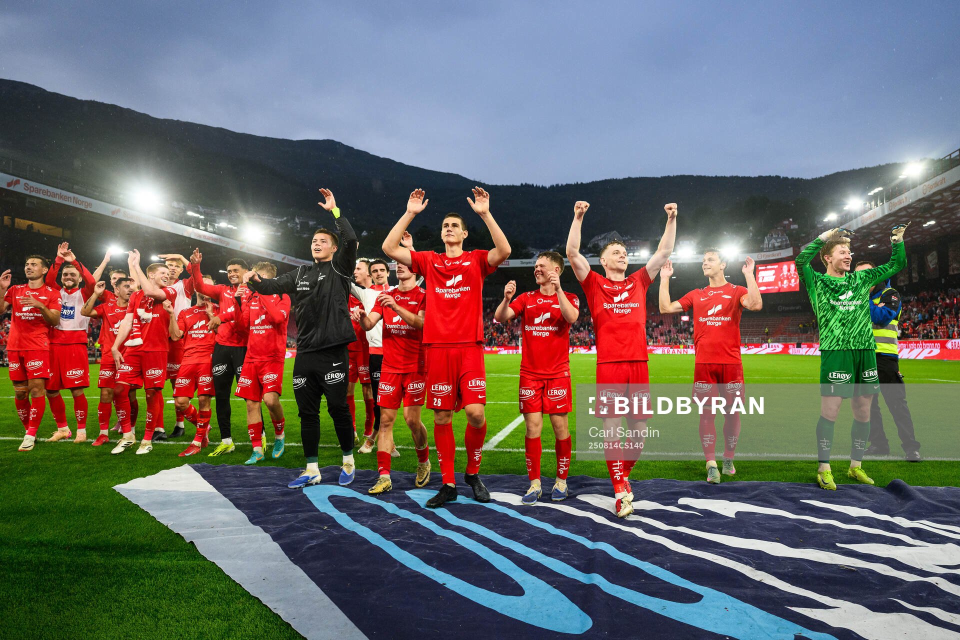 Players of Brann celebrate