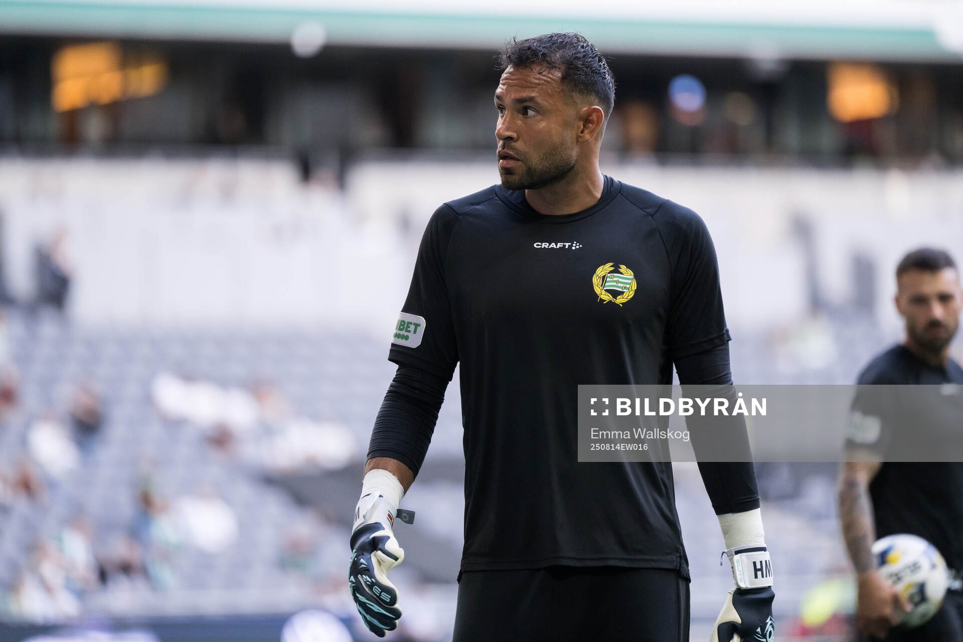 Goalkeeper Warner Hahn of Hammarby