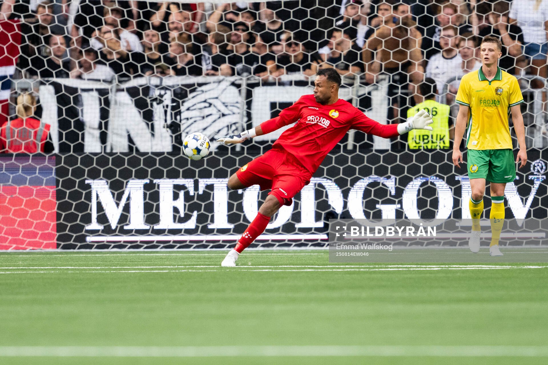 Goalkeeper Warner Hahn of Hammarby