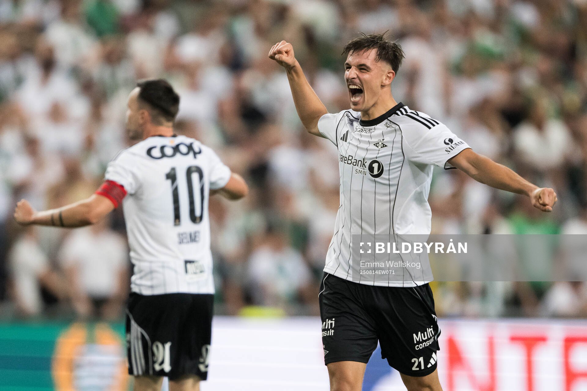Thomas Nemcik of Rosenborg celebrates