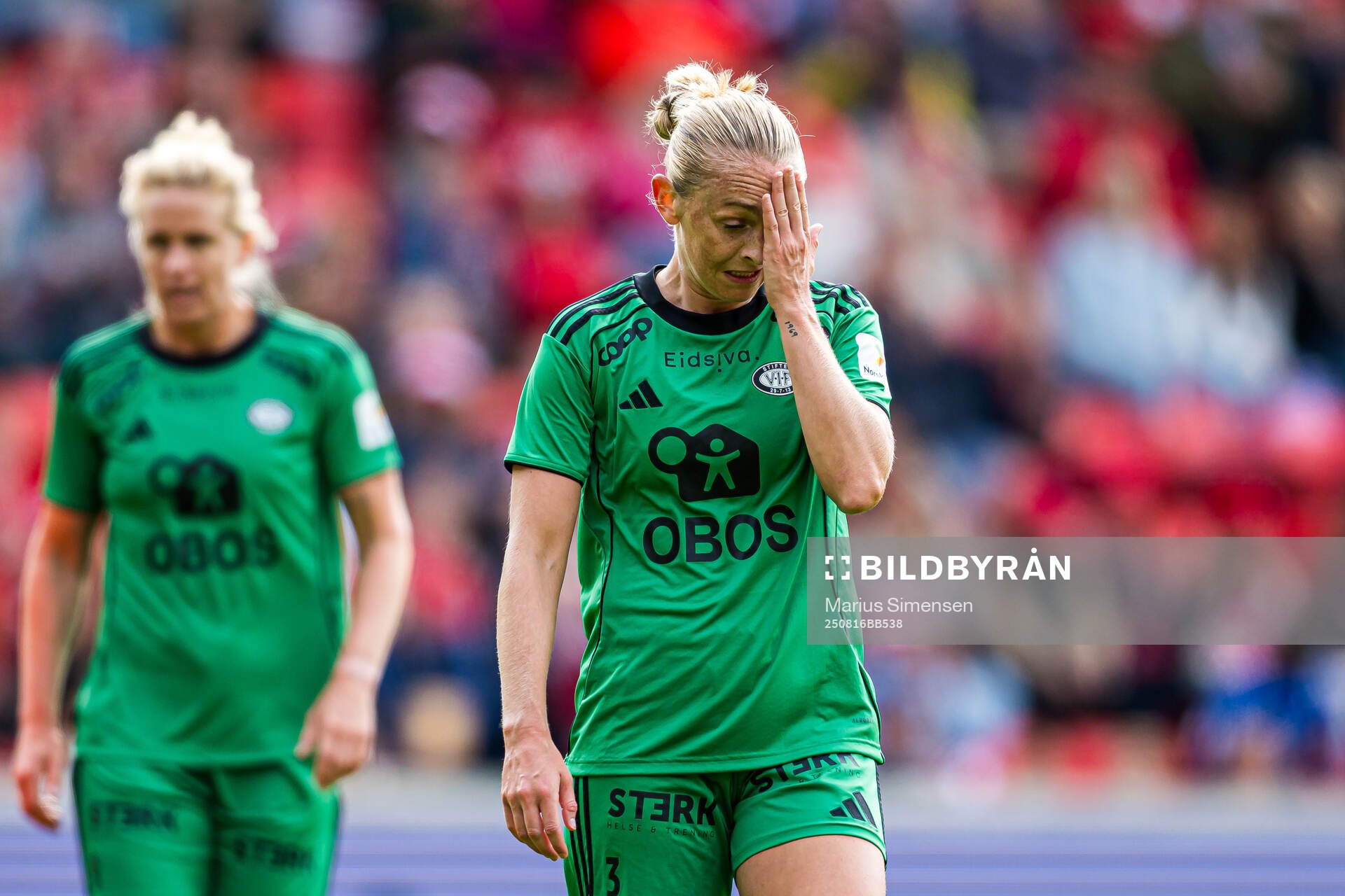 Michaela Dominique Kovacs of Vålerenga looks dejected