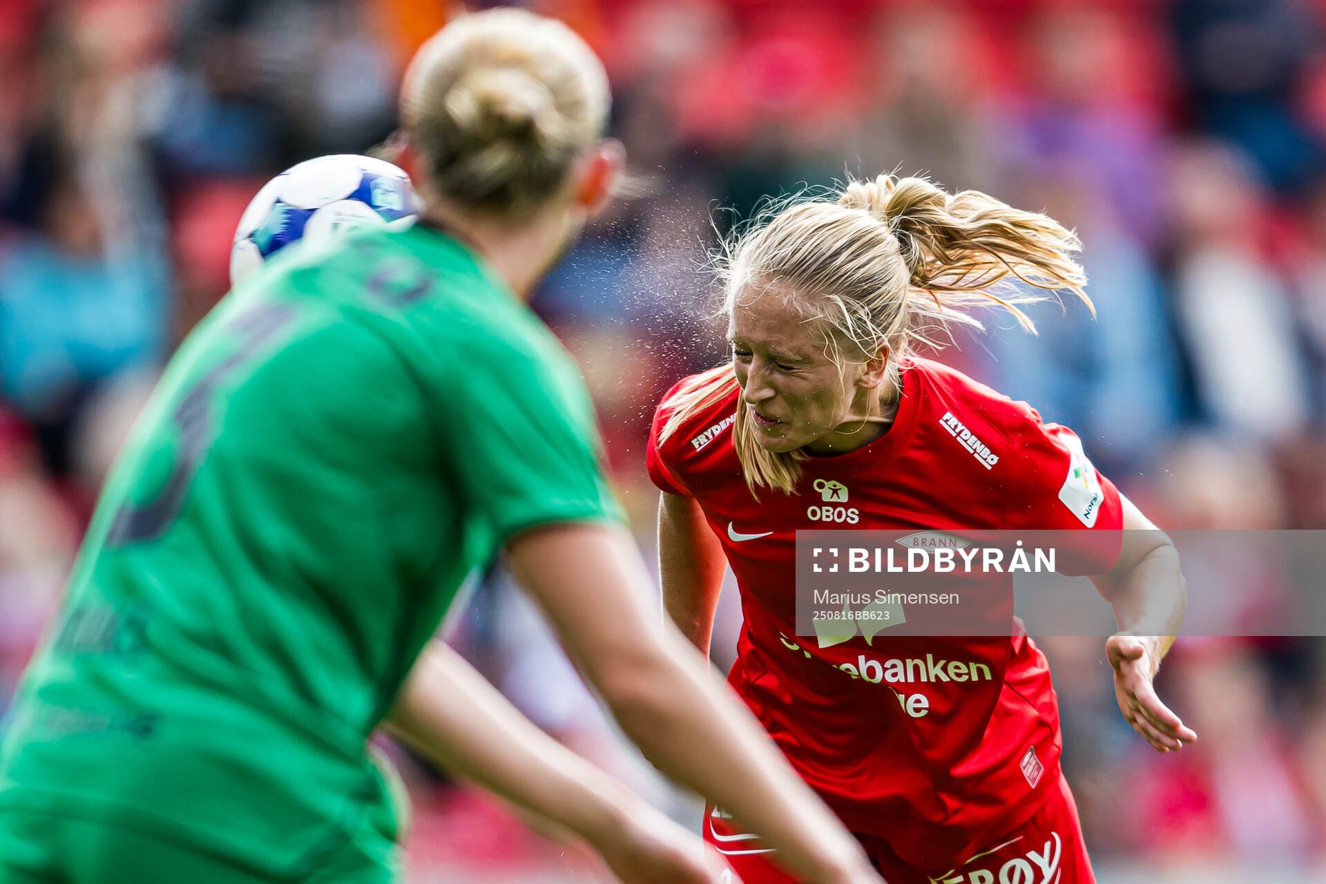 Amalie Vevle Eikeland of Brann missing a chance to score