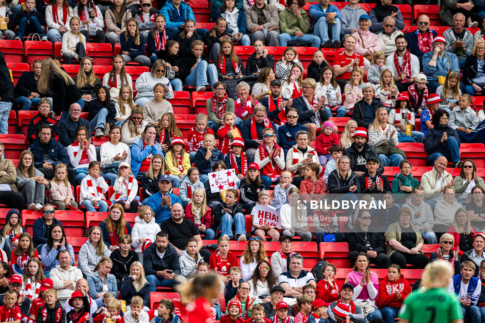 Spectators in the stands