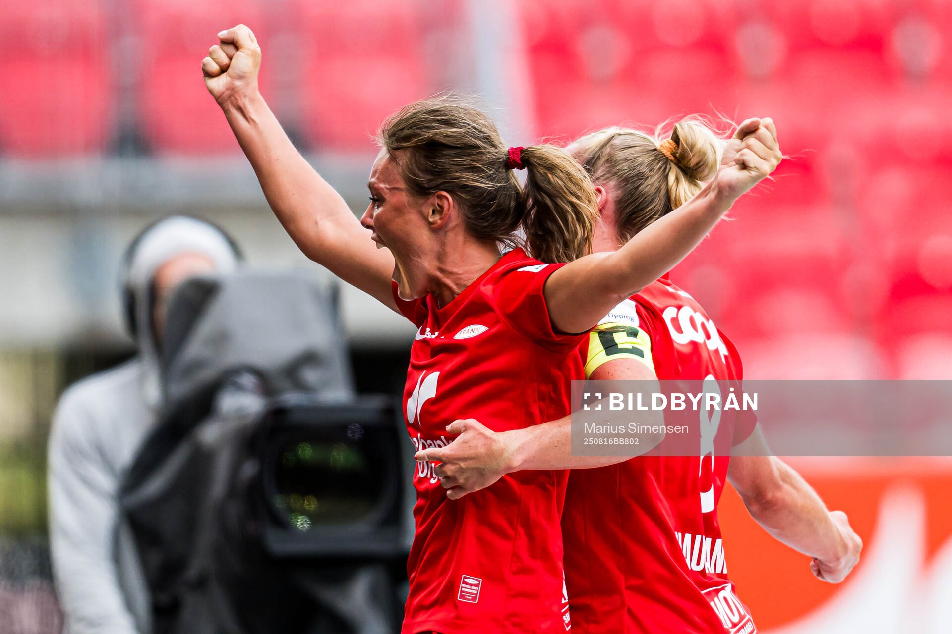 Ingrid Østervold Stenevik of Brann celebrates