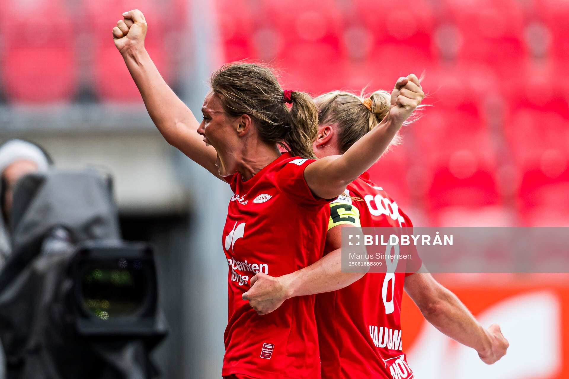 Ingrid Østervold Stenevik of Brann celebrates