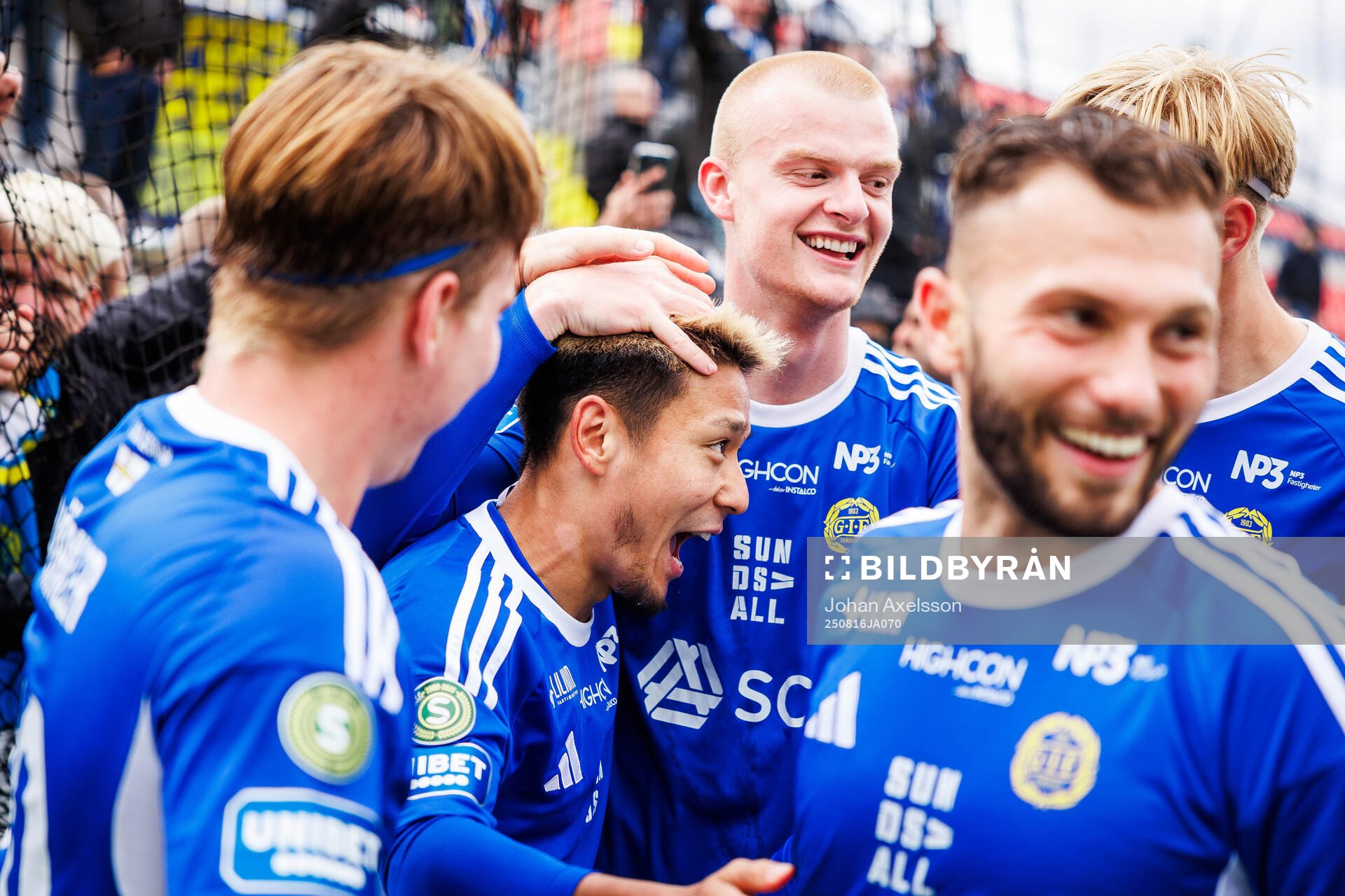 GIF Sundsvalls Taiki Kagayama jublar