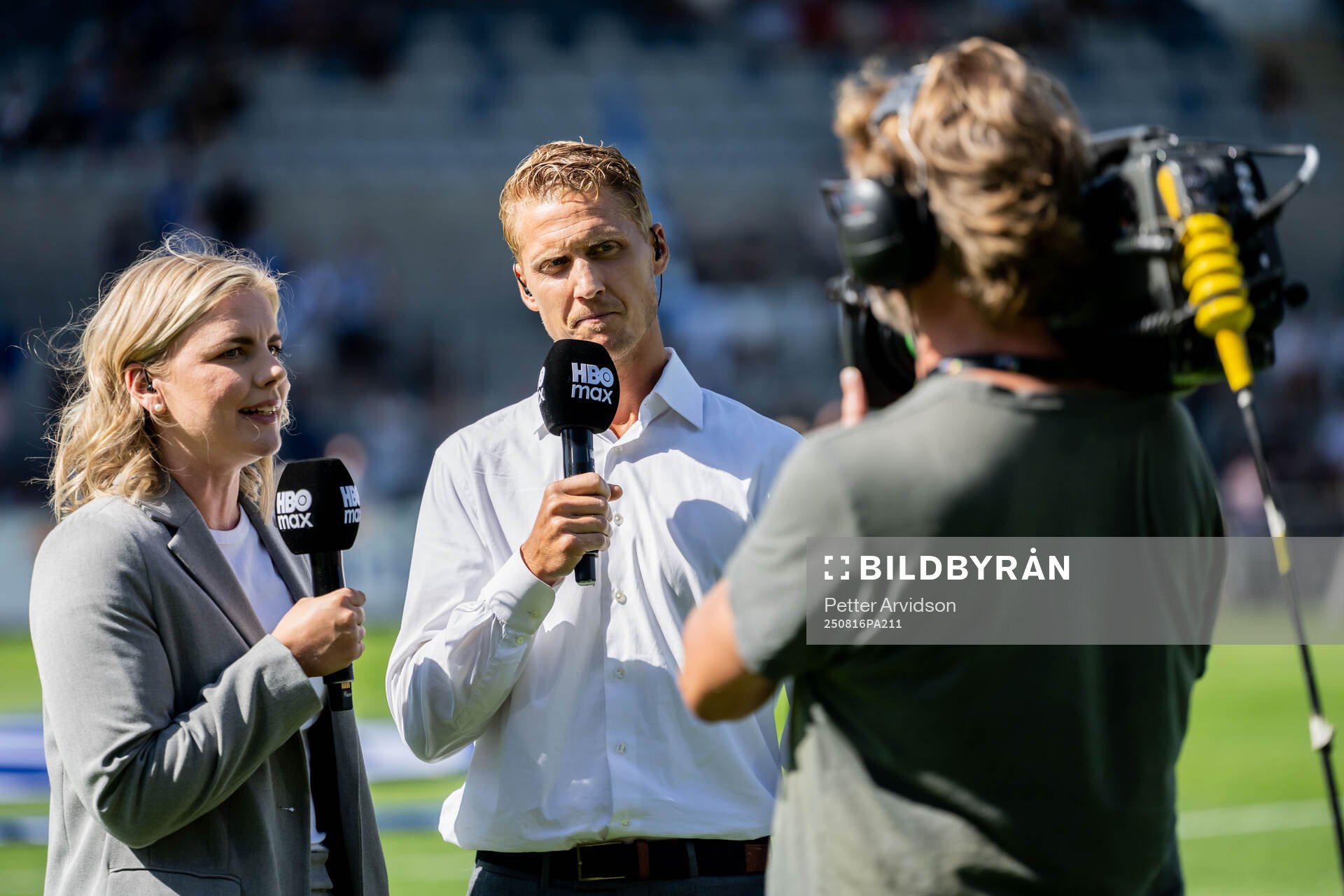 Petra Svensson och Pär Hansson från TV-bolaget Max