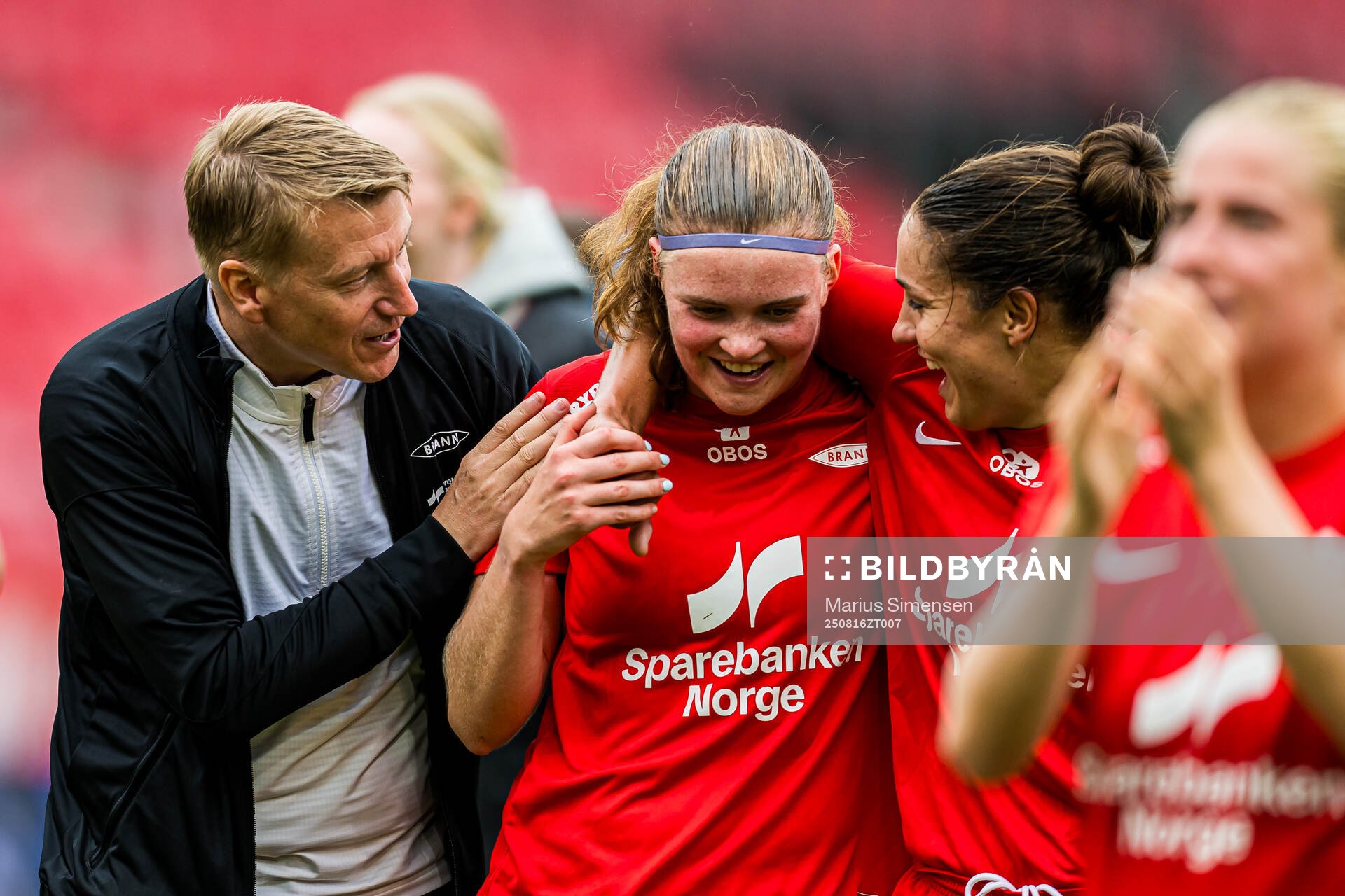 Leif Gunnar Smerud, head coach of Brann,, Signe Gaupset and