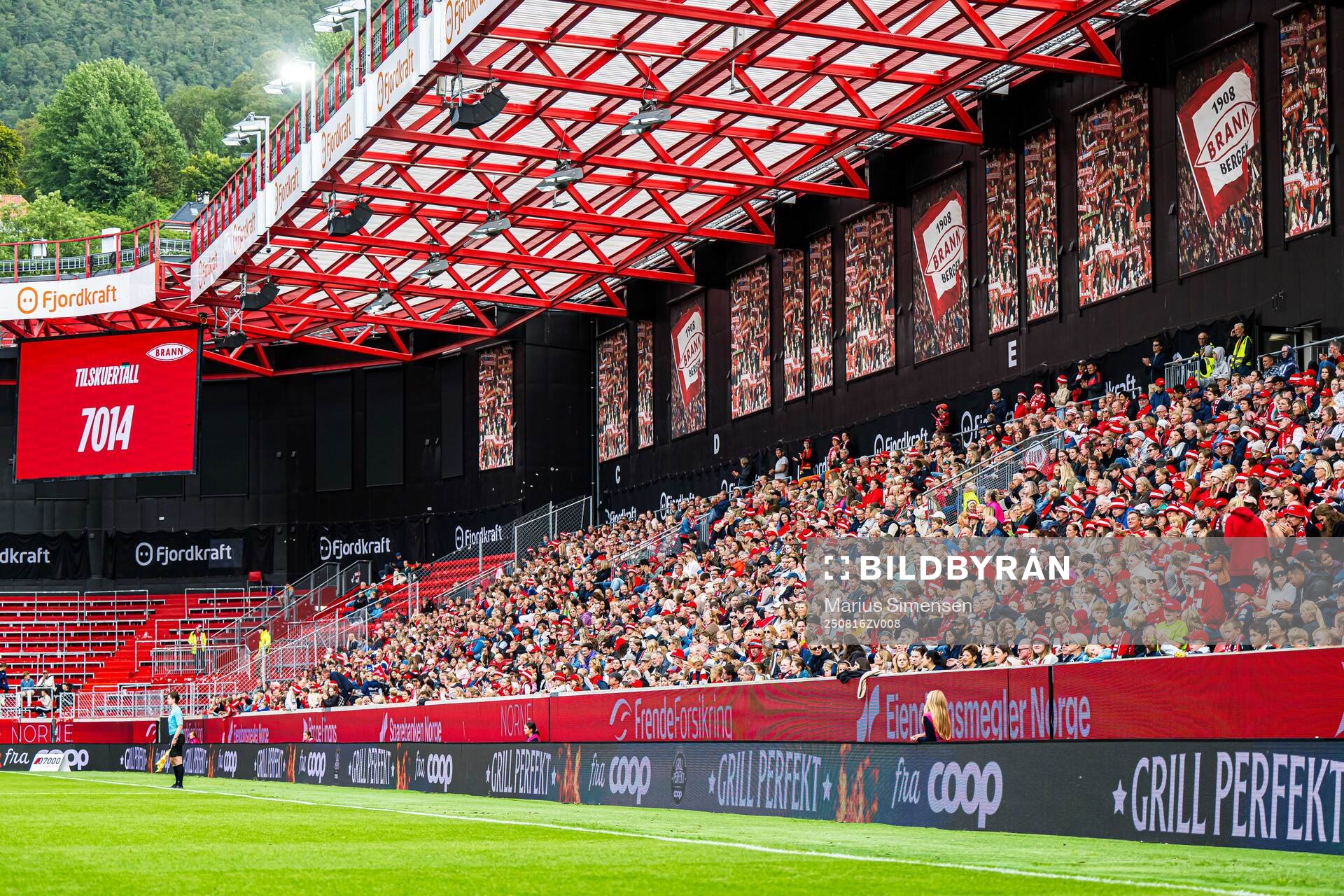 Spectators in the stands
