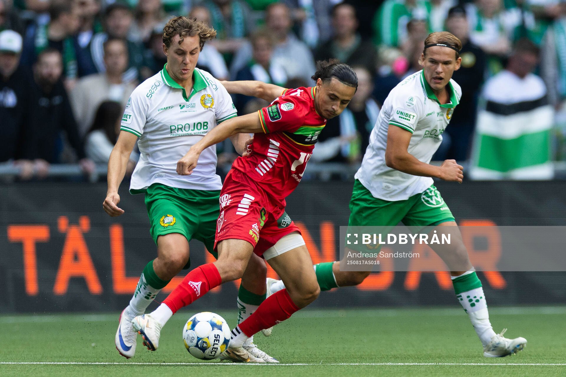 GAIS Amin Boudri mot Hammarbys Hampus Skoglund och Markus