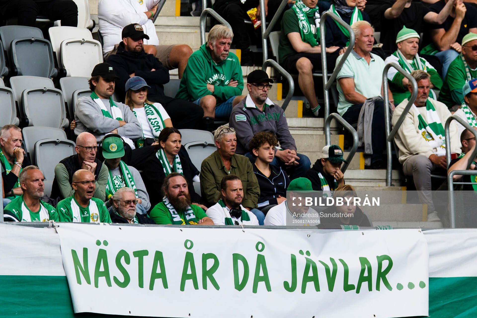 Banderoll på läktaren