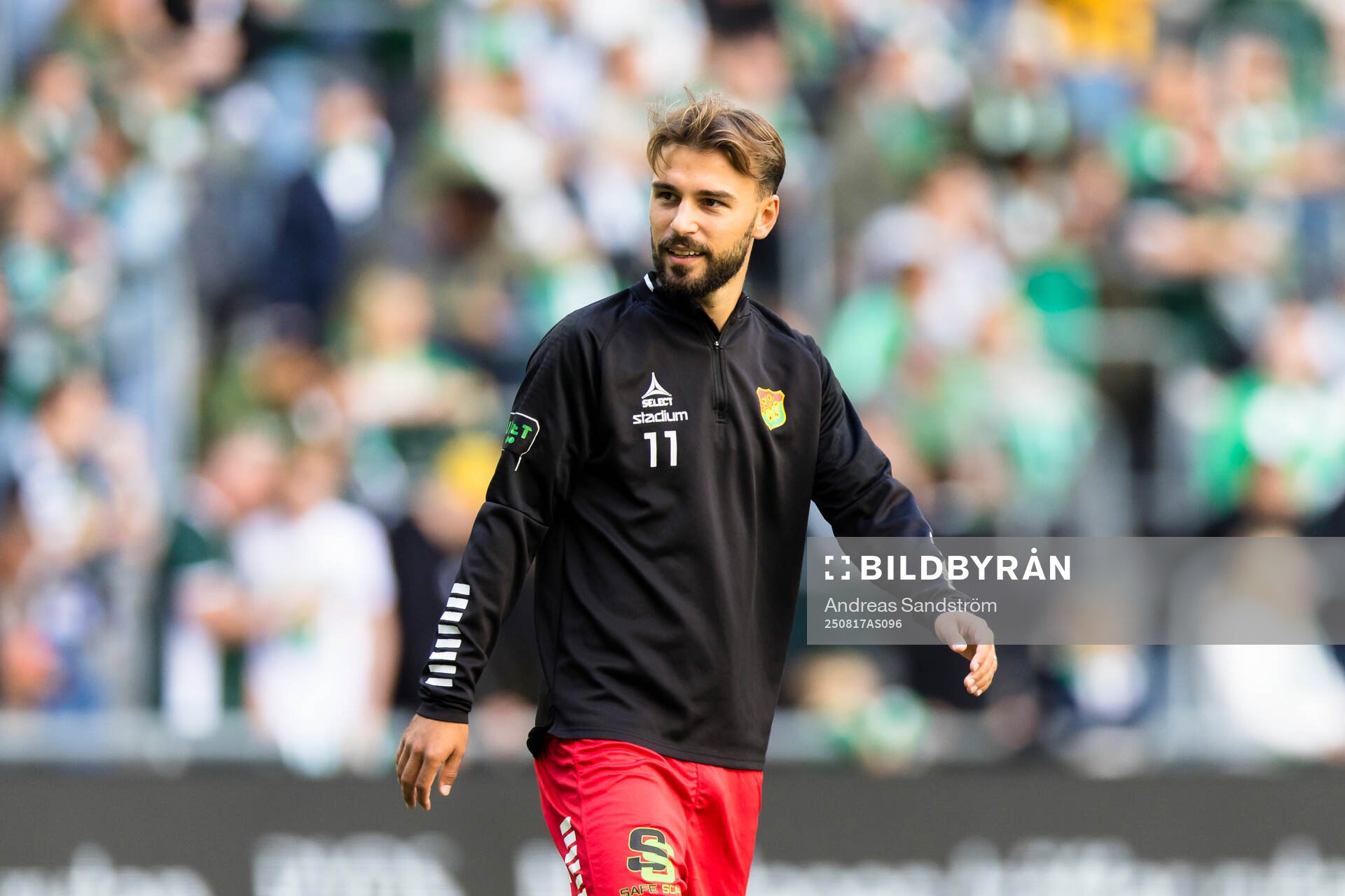 GAIS Edvin Becirovic på uppvärmningen