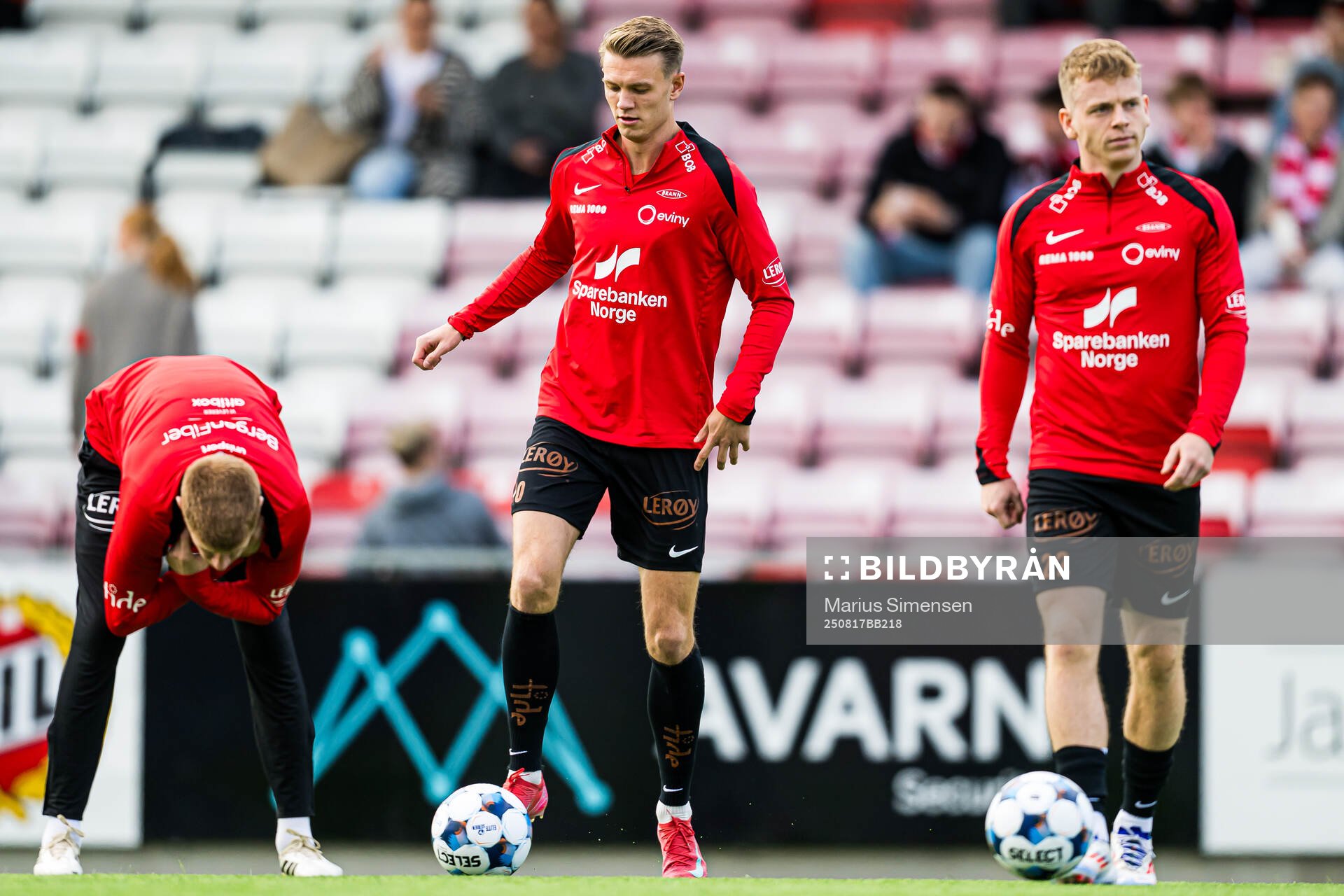 Emil Kornvig of Brann warms up