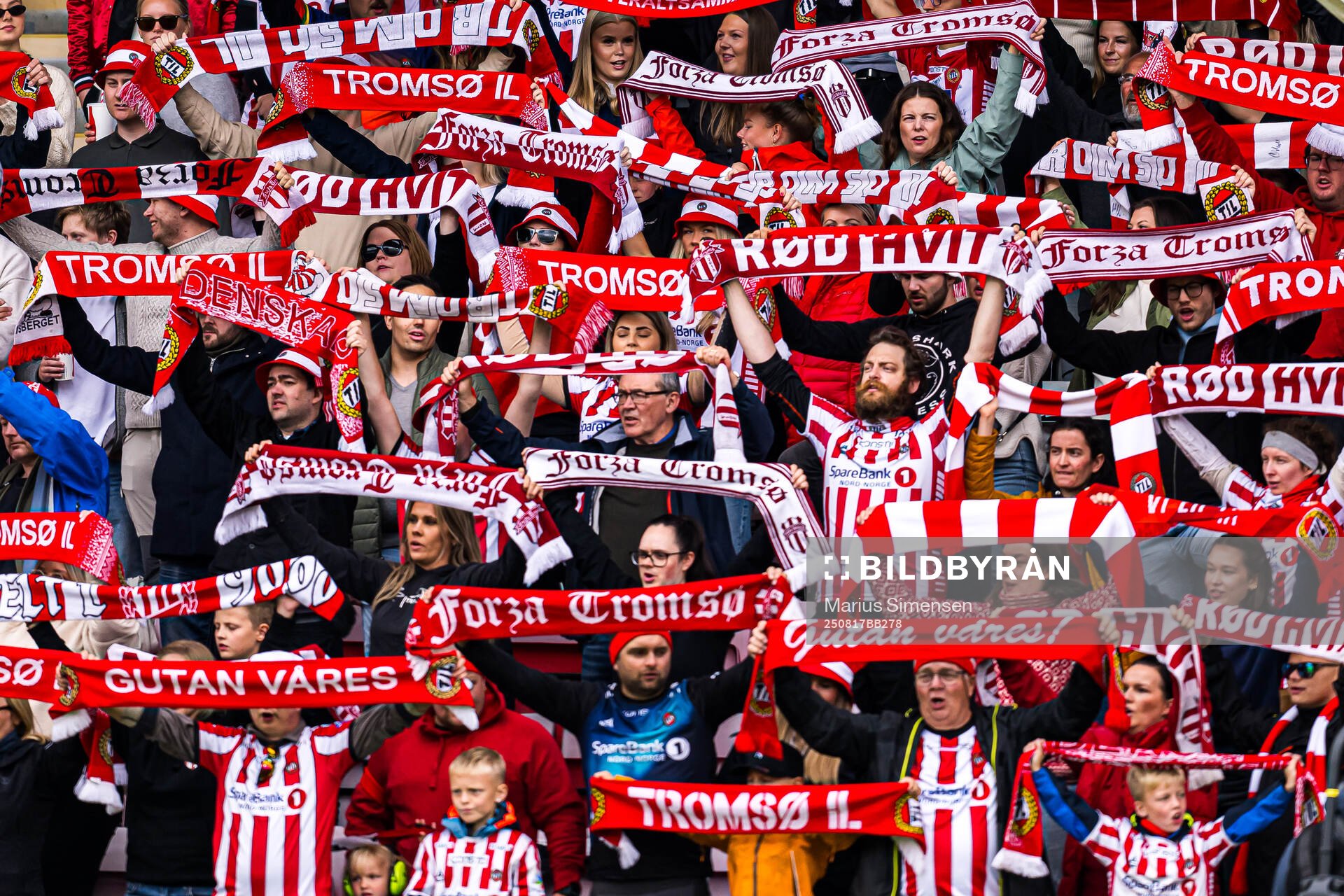 Spectators in the stands