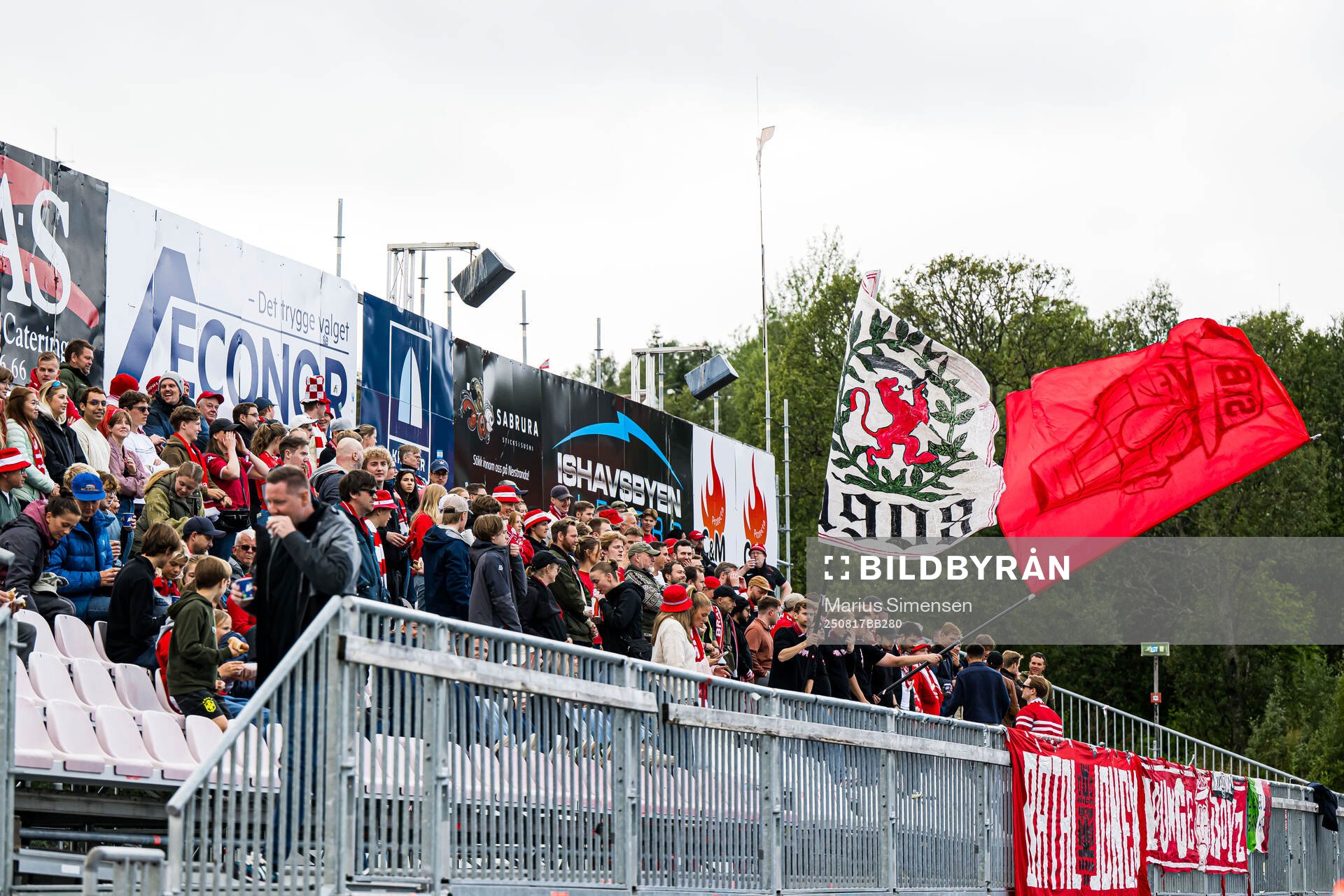 Spectators in the stands