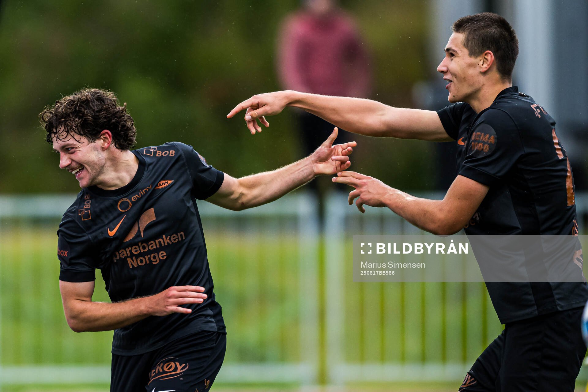Denzel De Roeve of Brann celebrates