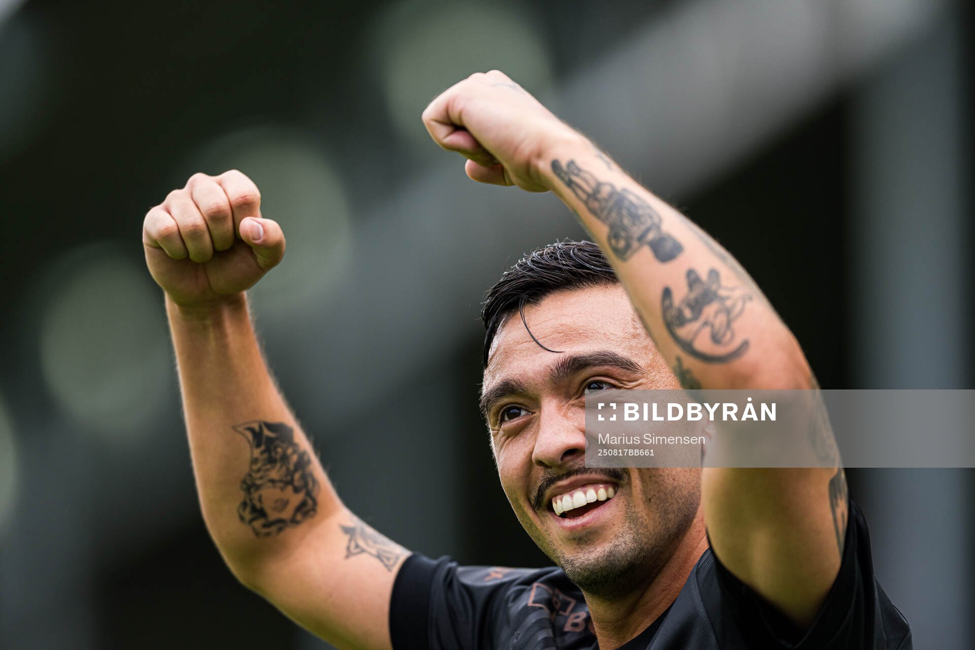 Niklas Castro of Brann celebrates