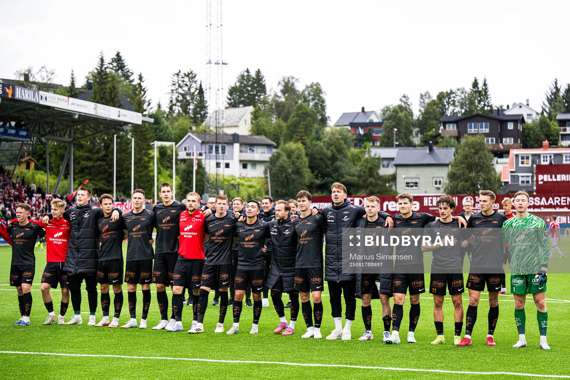 Players of Brann celebrates