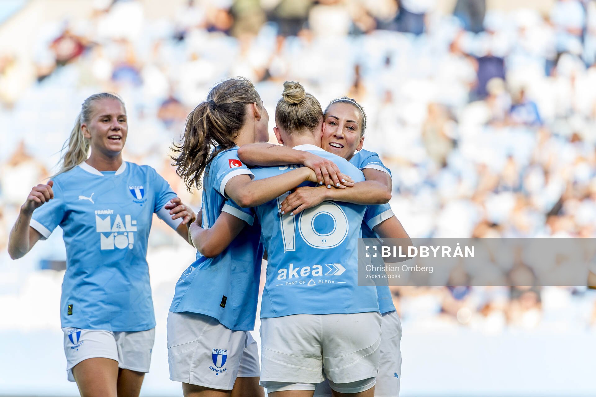 Malmö FFs Matilda Kristell, Tuva Skoog och Mia Persson