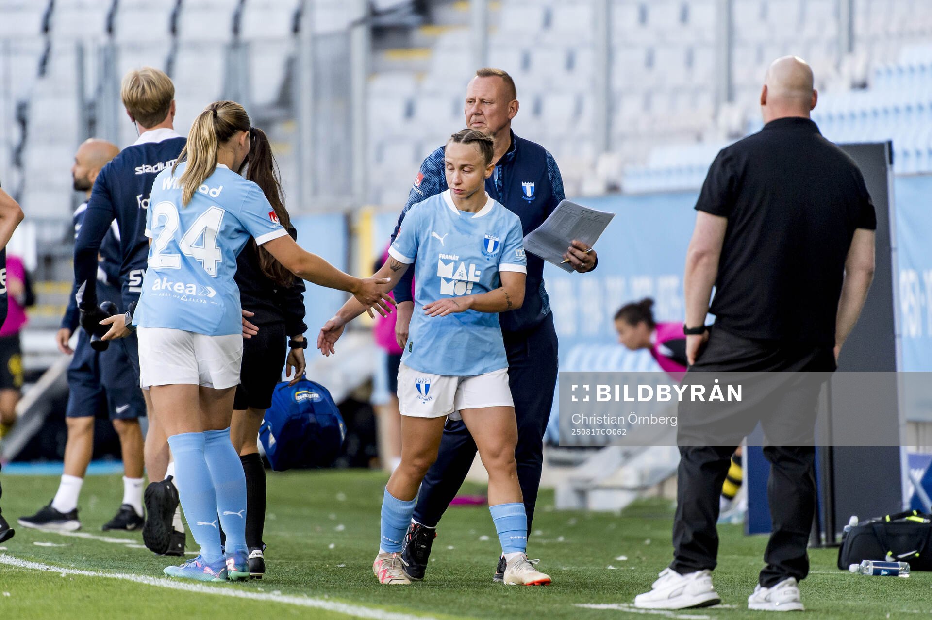 Malmö FFs Miljana Ivanovic byts ut och in kommer