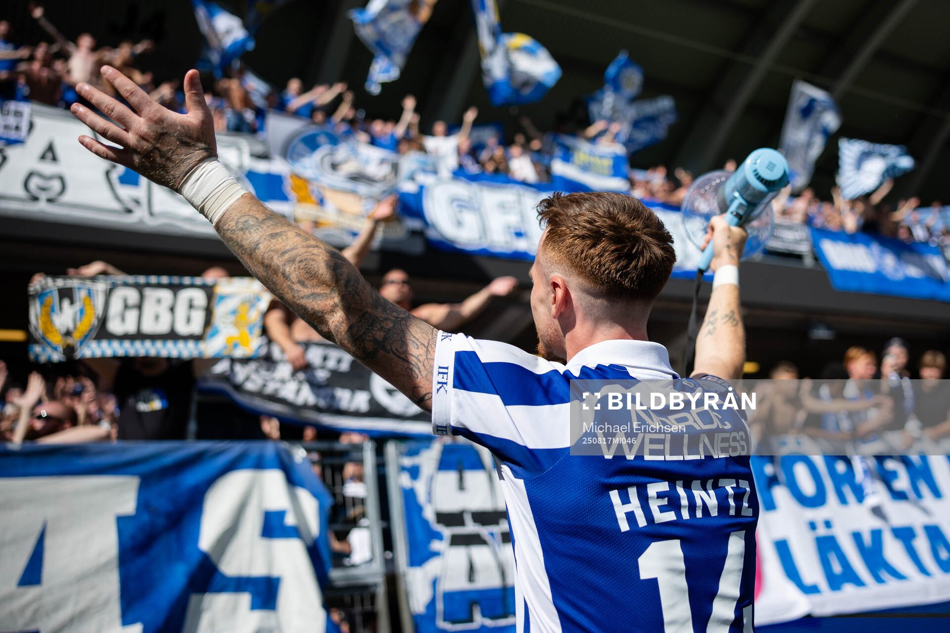 IFK Göteborgs Tobias Heintz jublar och håller i