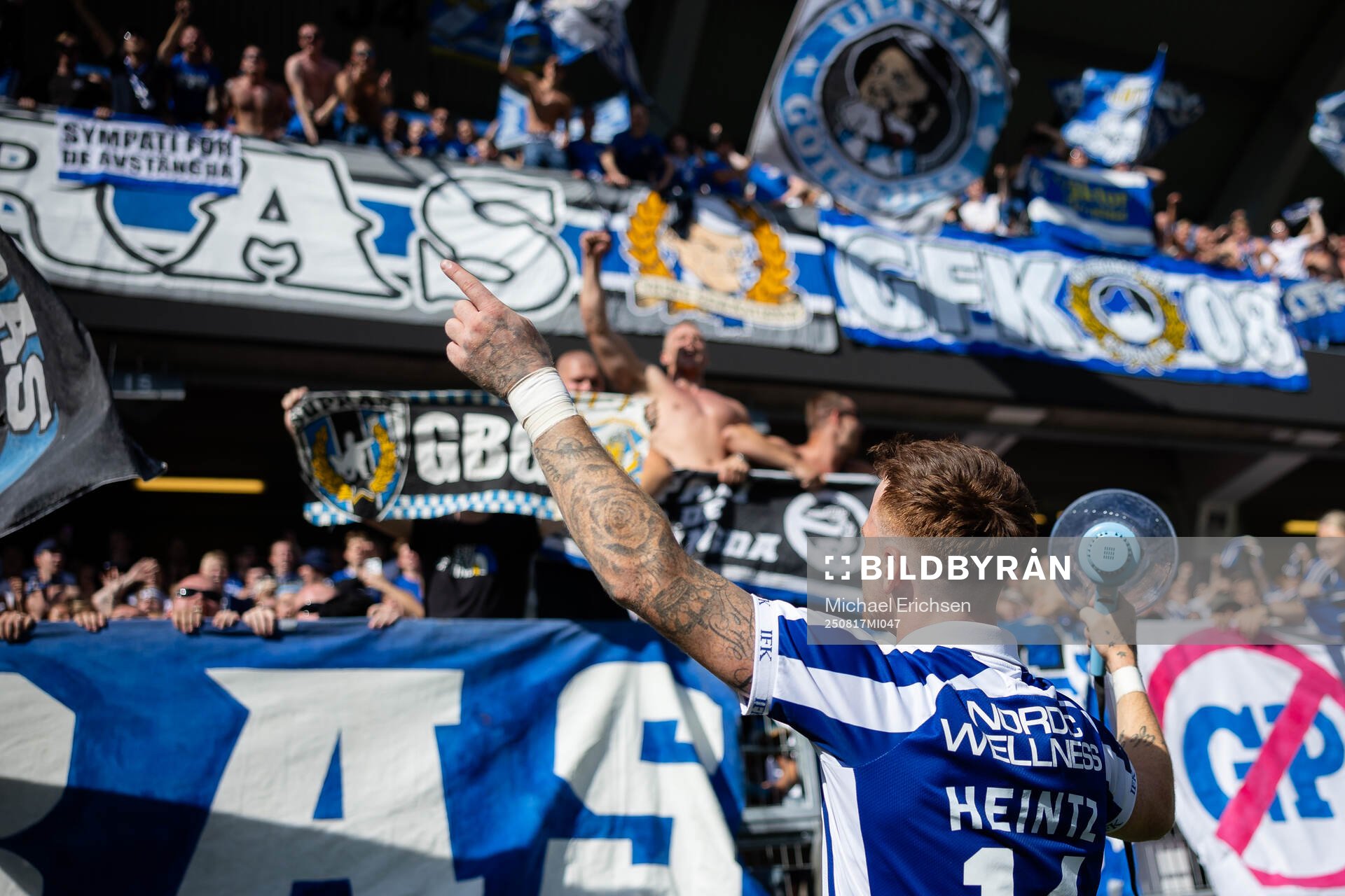 IFK Göteborgs Tobias Heintz jublar och håller i