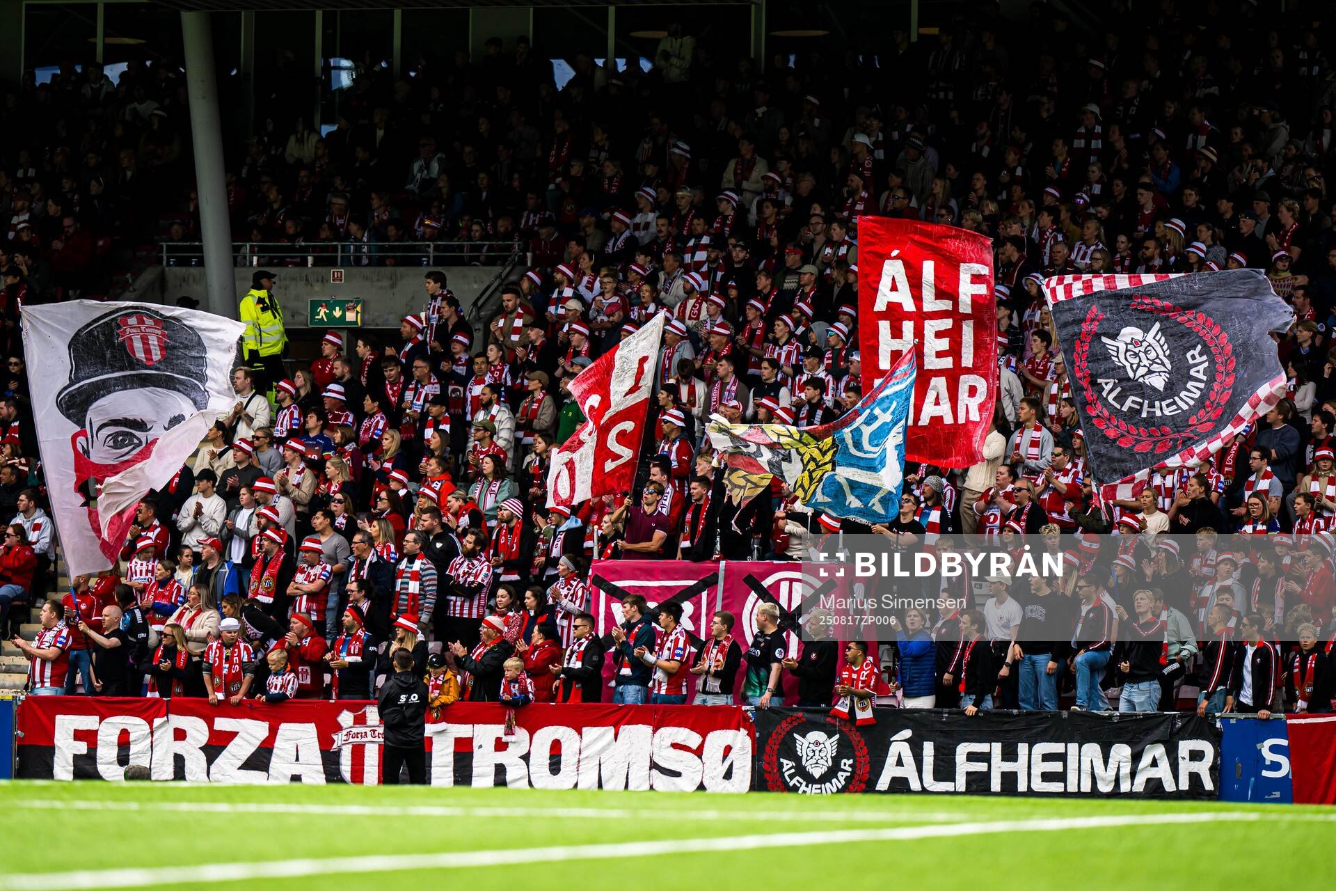 Spectators in the stands