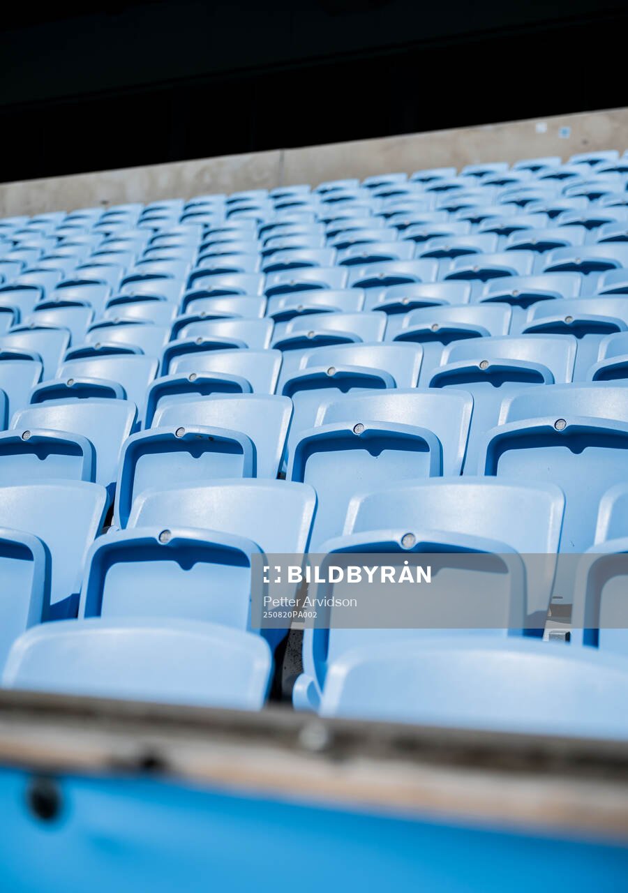 General view of stadium seats