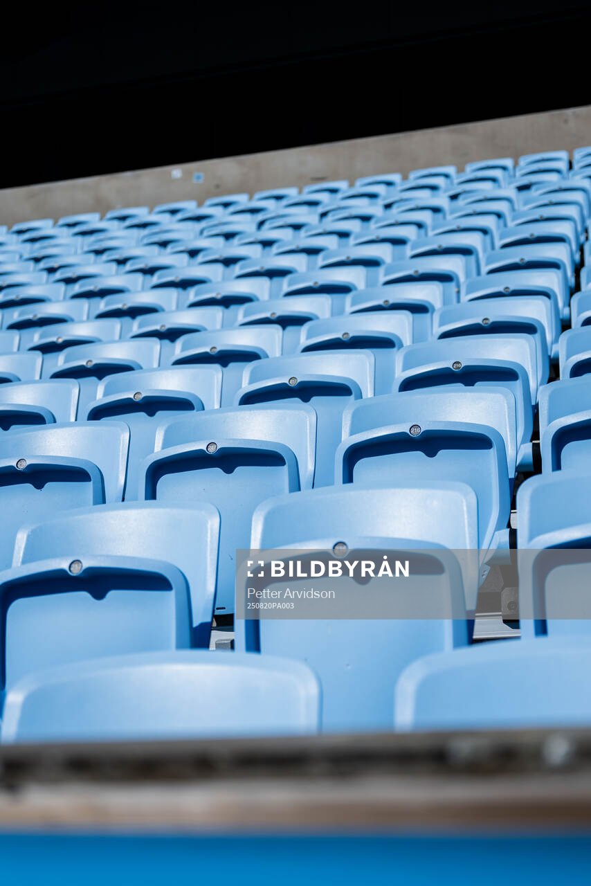 General view of stadium seats